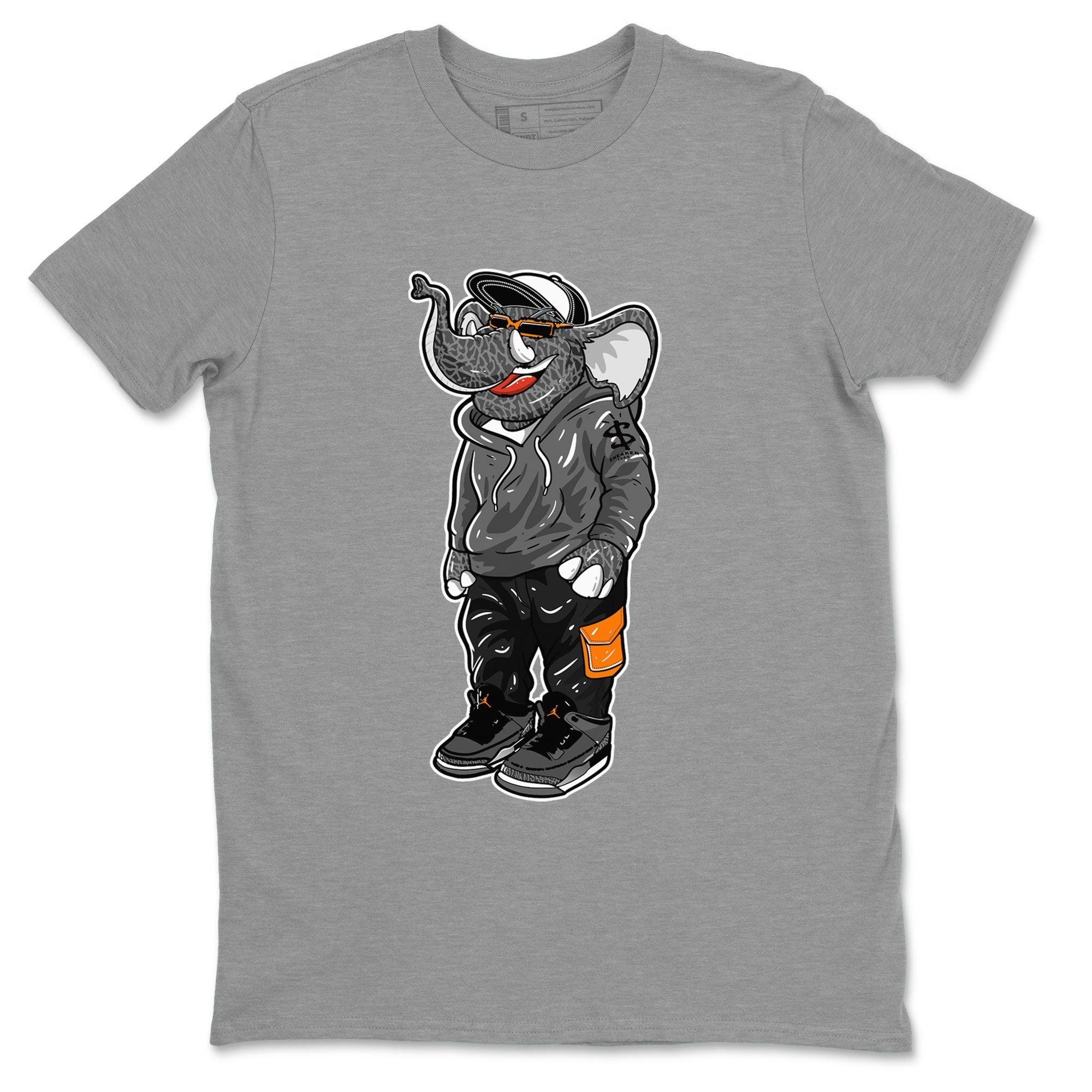 Air Jordan 3 Fear shirt to match jordans Sneakerhead Elephant sneaker matching t-shirt 3s Fear Drip Gear Zone Unisex Heather Grey 2 T-Shirt