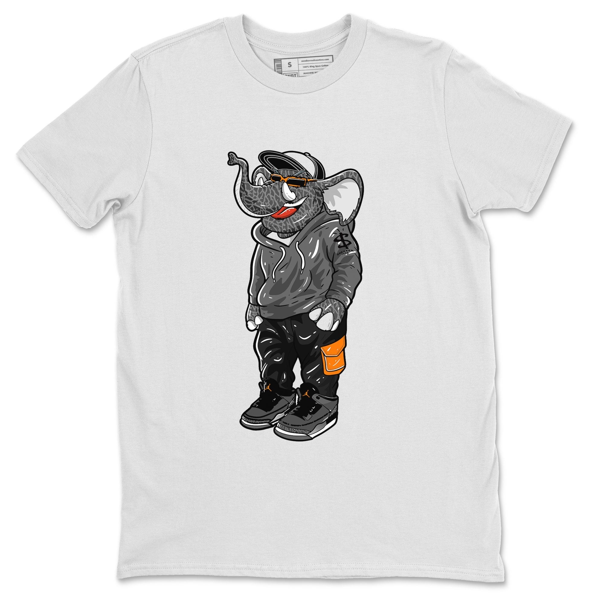 Air Jordan 3 Fear shirt to match jordans Sneakerhead Elephant sneaker matching t-shirt 3s Fear Drip Gear Zone Unisex White 2 T-Shirt