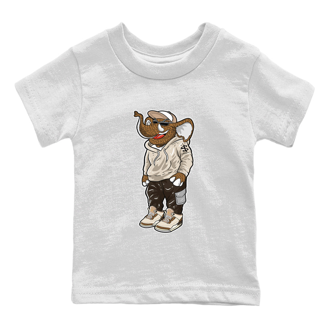 Air Jordan 3 Palomino Sneaker Match Tees Sneakerhead Elephant Streetwear Sneaker Shirt Jordan 3 Palomino Sneaker Release Tees Kids Shirts White 2