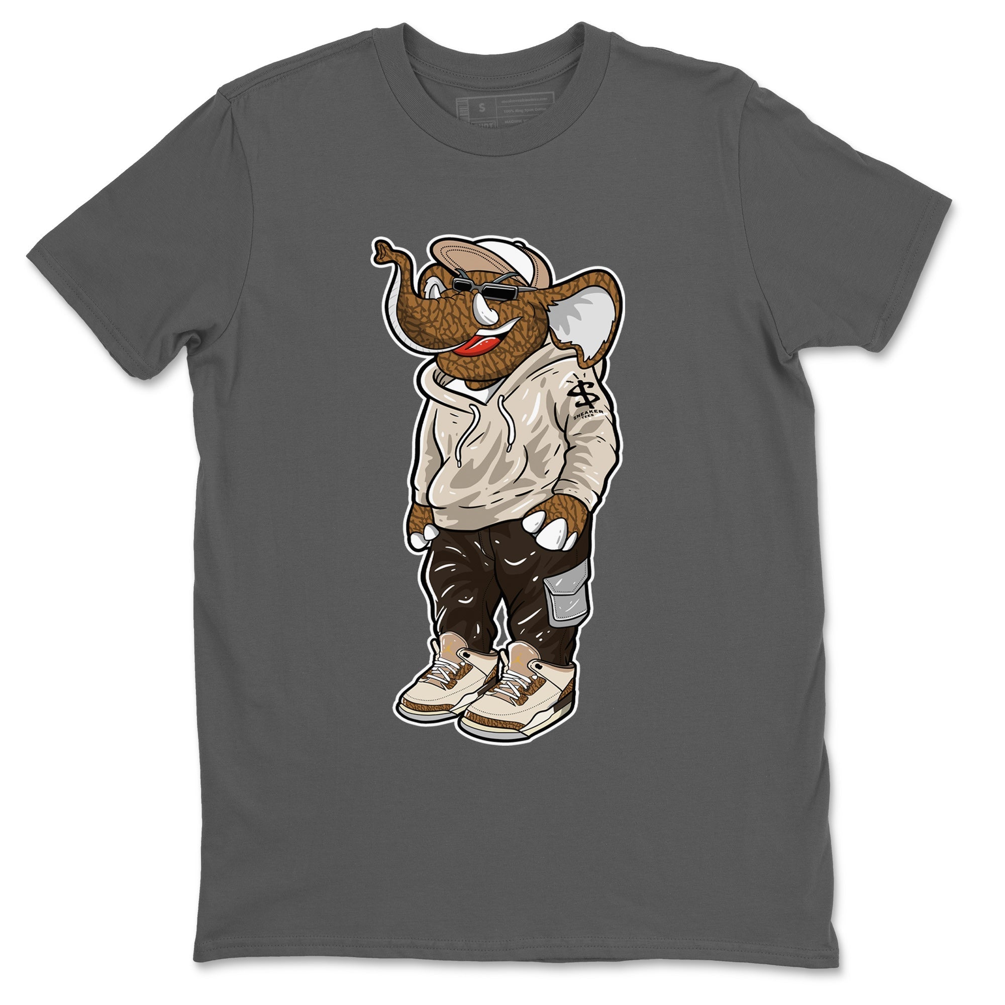 Air Jordan 3 Palomino Sneaker Match Tees Sneakerhead Elephant Streetwear Sneaker Shirt Jordan 3 Palomino Sneaker Release Tees Unisex Shirts Cool Grey 2