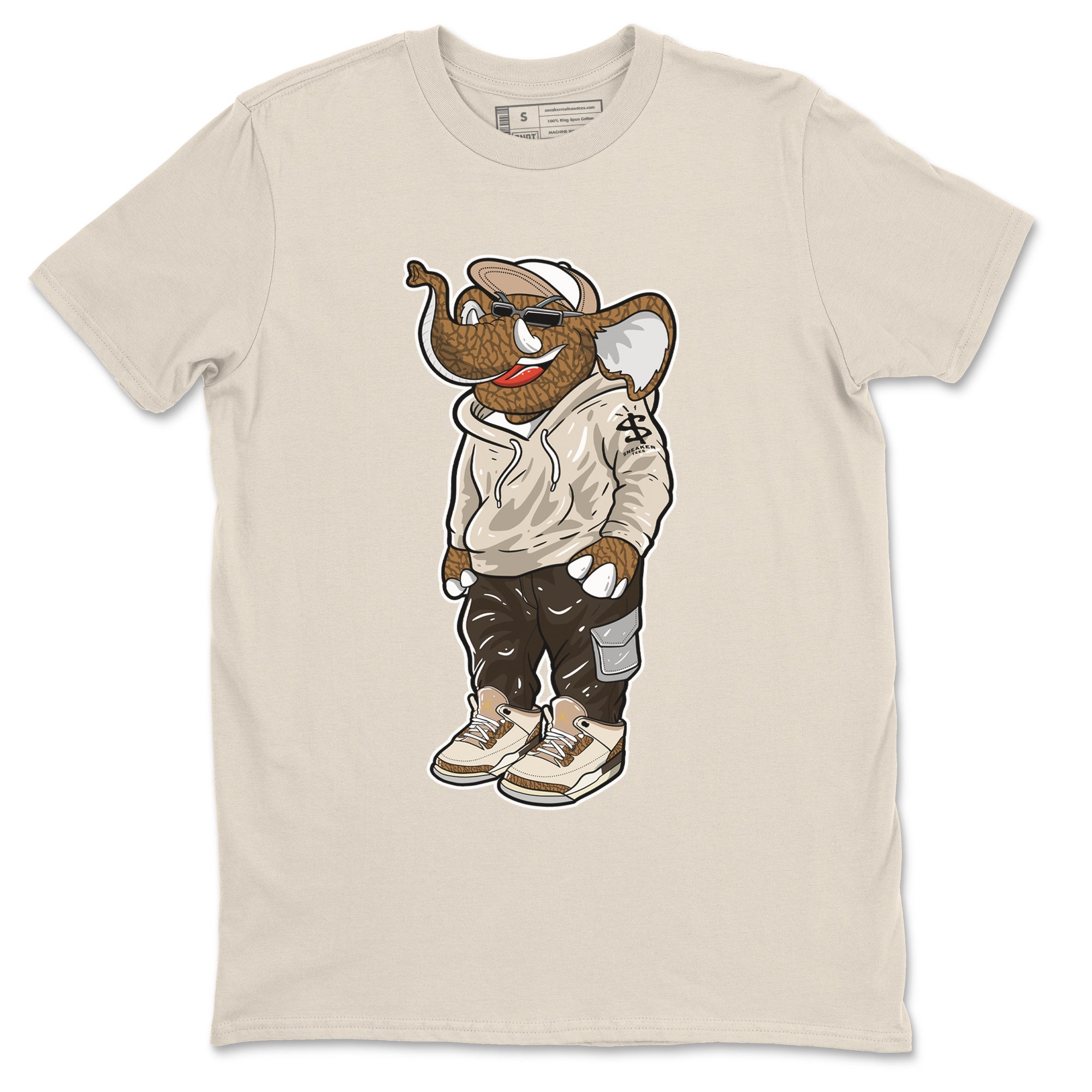Air Jordan 3 Palomino Sneaker Match Tees Sneakerhead Elephant Streetwear Sneaker Shirt Jordan 3 Palomino Sneaker Release Tees Unisex Shirts Natural 2