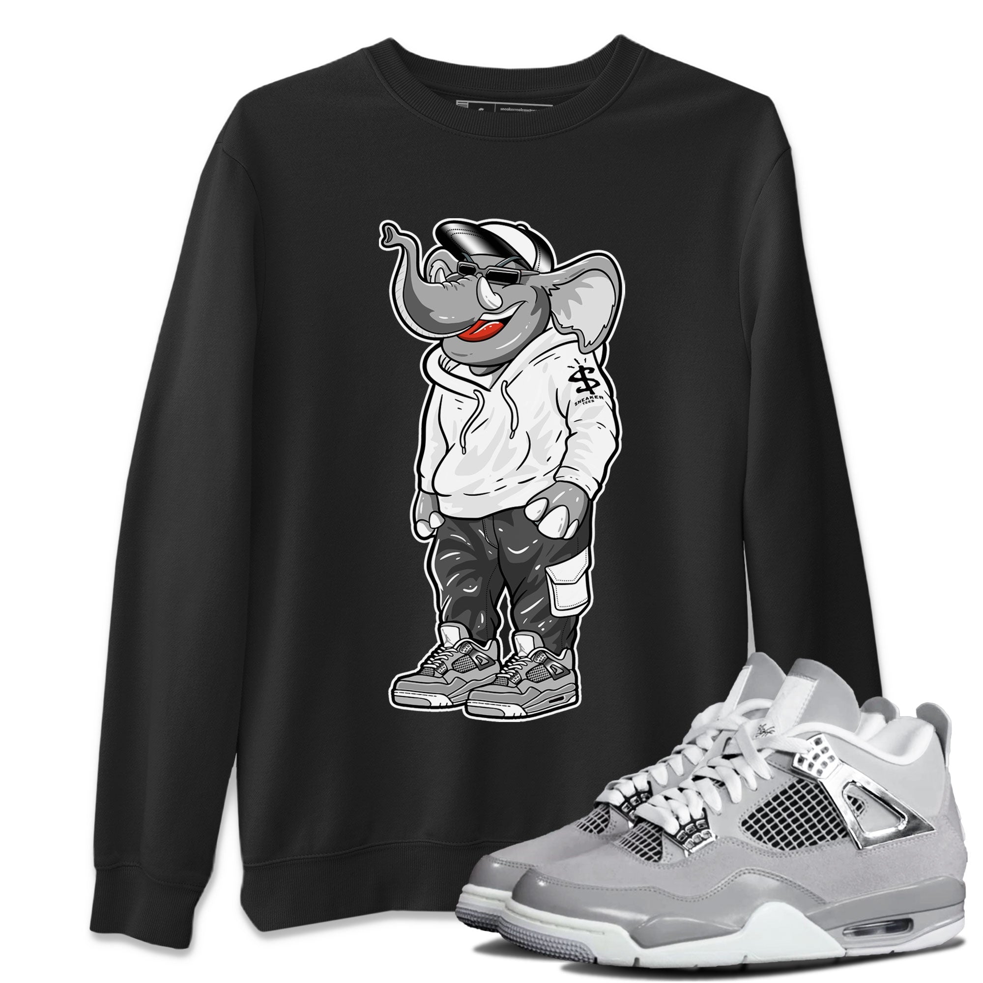 Air Jordan 4 Retro Frozen Moments shirt to match jordans Sneakerhead Elephant Streetwear Sneaker Shirt AJ4 Frozen Moments Drip Gear Zone Sneaker Matching Clothing Unisex Black 1 T-Shirt