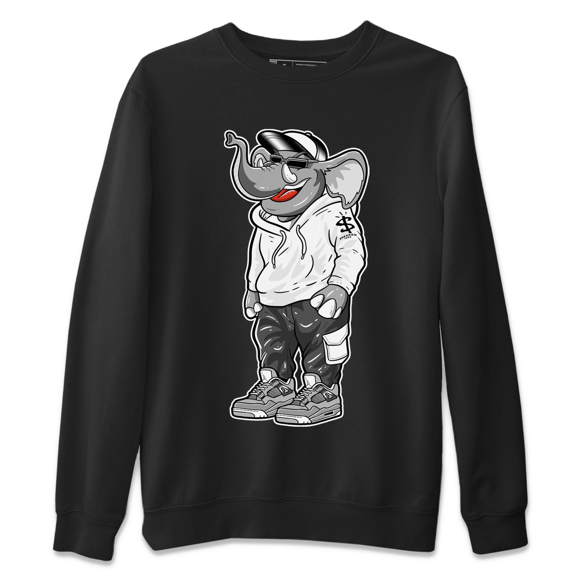 Air Jordan 4 Retro Frozen Moments shirt to match jordans Sneakerhead Elephant Streetwear Sneaker Shirt AJ4 Frozen Moments Drip Gear Zone Sneaker Matching Clothing Unisex Black 2 T-Shirt