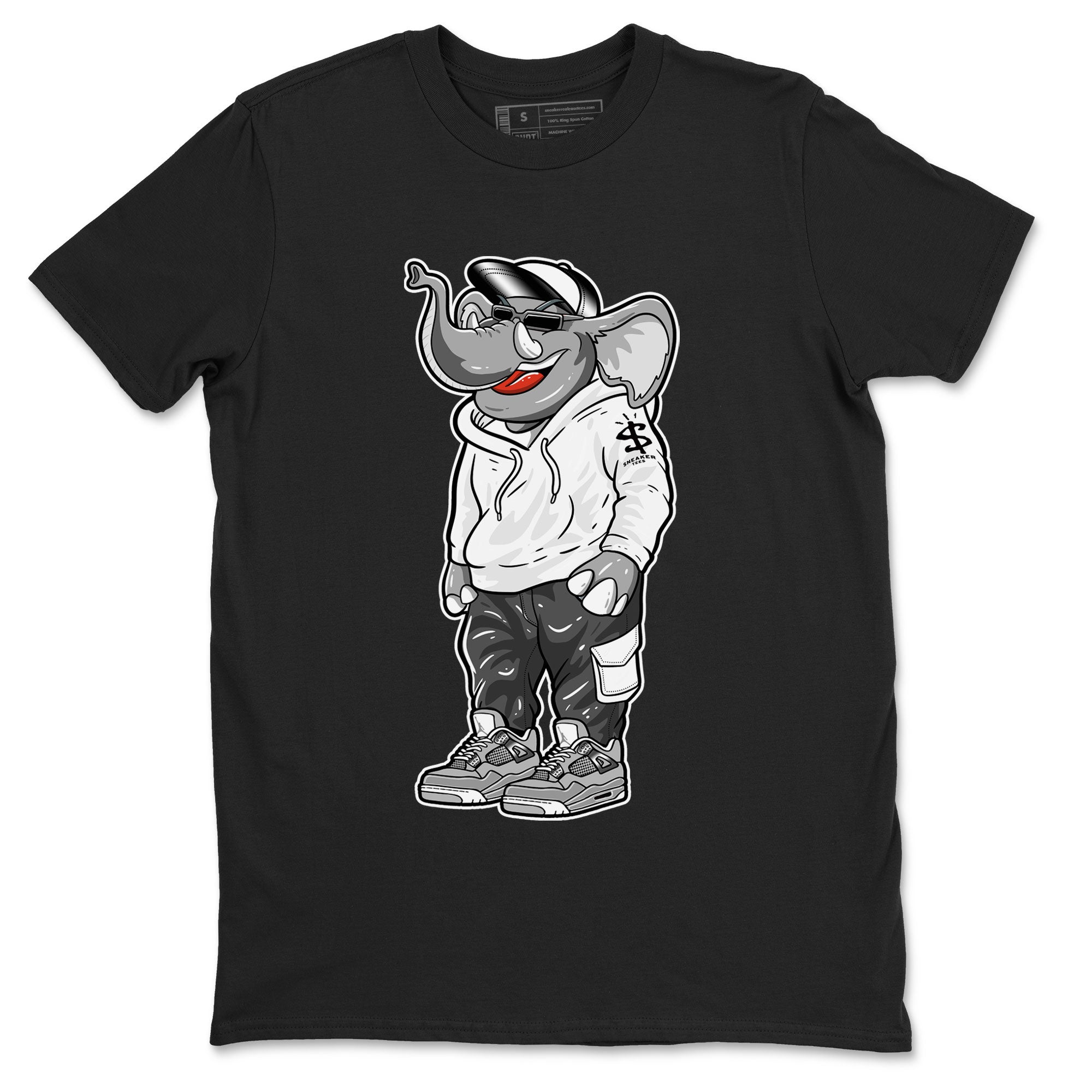 Air Jordan 4 Retro Frozen Moments shirt to match jordans Sneakerhead Elephant Streetwear Sneaker Shirt AJ4 Frozen Moments Drip Gear Zone Sneaker Matching Clothing Unisex Black 2 T-Shirt