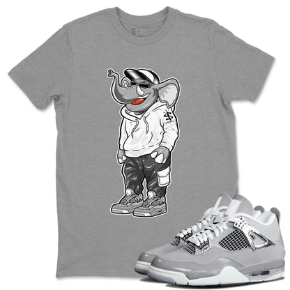 Air Jordan 4 Retro Frozen Moments shirt to match jordans Sneakerhead Elephant Streetwear Sneaker Shirt AJ4 Frozen Moments Drip Gear Zone Sneaker Matching Clothing Unisex Heather Grey 1 T-Shirt