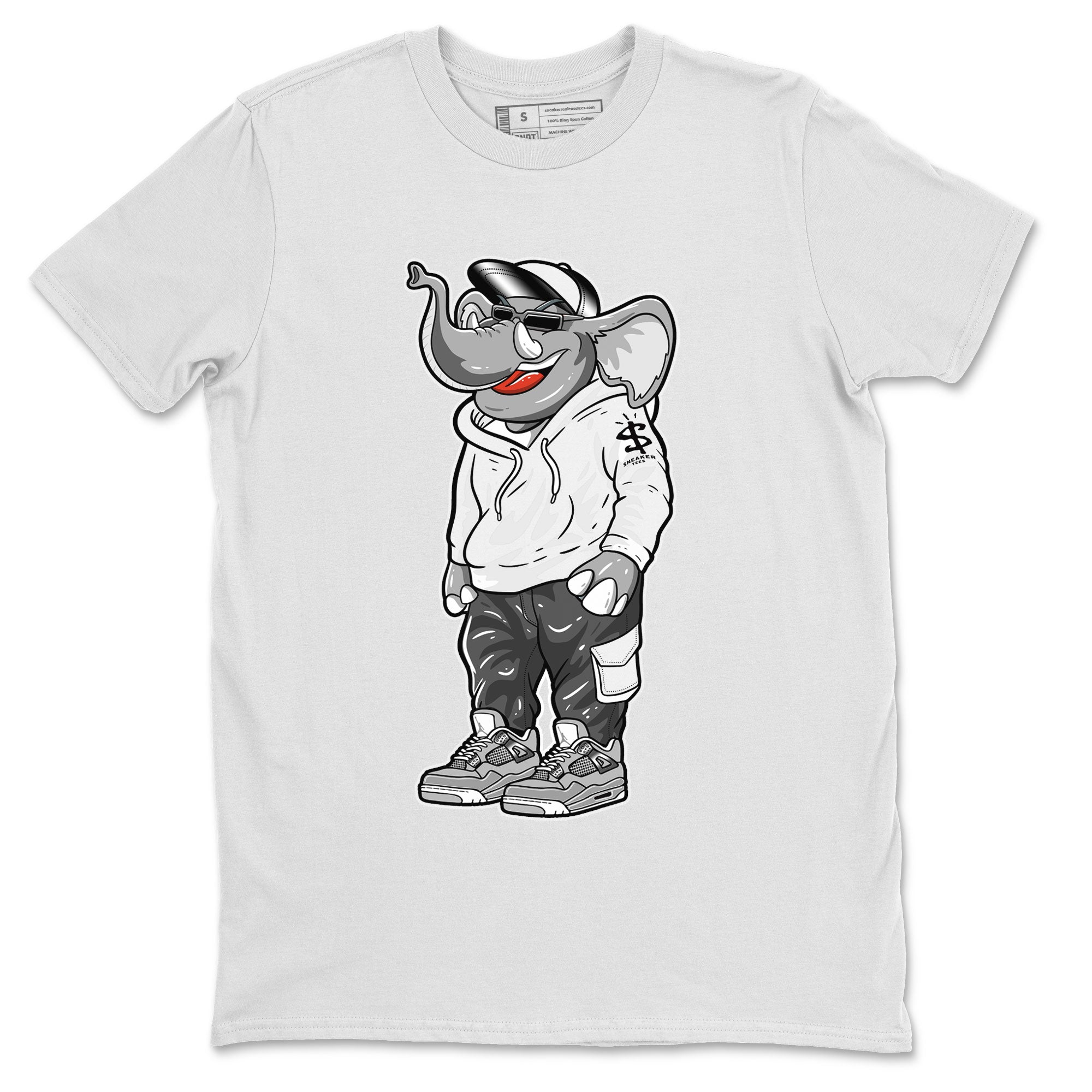 Air Jordan 4 Retro Frozen Moments shirt to match jordans Sneakerhead Elephant Streetwear Sneaker Shirt AJ4 Frozen Moments Drip Gear Zone Sneaker Matching Clothing Unisex White 2 T-Shirt