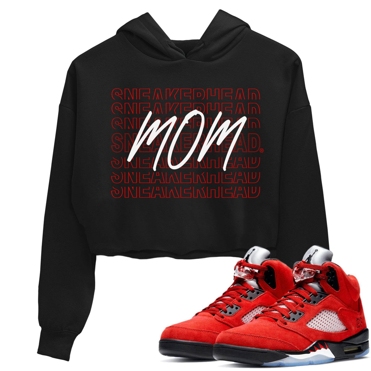 Jordan 5 Raging Bull Sneaker Matching T-Shirt Sneakerhead Mom Sneaker Tees Jordan 5 Raging Bull Sneaker Release Tees Women's Shirts