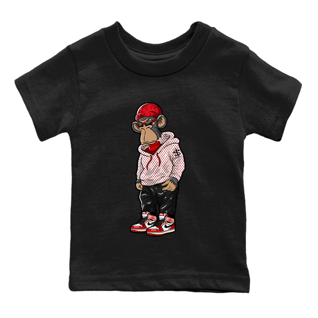 Air Jordan 1 Spider Man Sneaker Match Tees Sneakerhead Monkey Sneaker Release Tees Air Jordan 1 High OG x Spider Man Sneaker Release Tees Kids Shirts Black 2