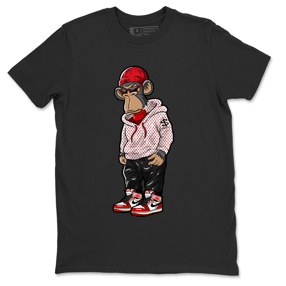 Air Jordan 1 Spider Man Sneaker Match Tees Sneakerhead Monkey Sneaker Release Tees Air Jordan 1 High OG x Spider Man Sneaker Release Tees Unisex Shirts Black 2