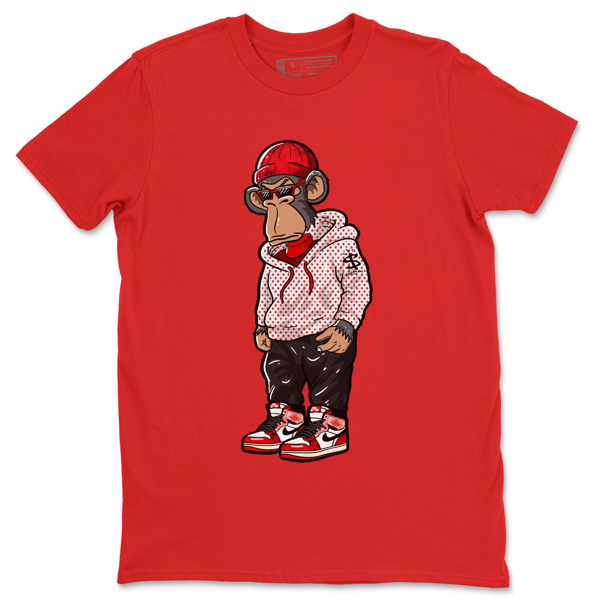 Air Jordan 1 Spider Man Sneaker Match Tees Sneakerhead Monkey Sneaker Release Tees Air Jordan 1 High OG x Spider Man Sneaker Release Tees Unisex Shirts Red 2
