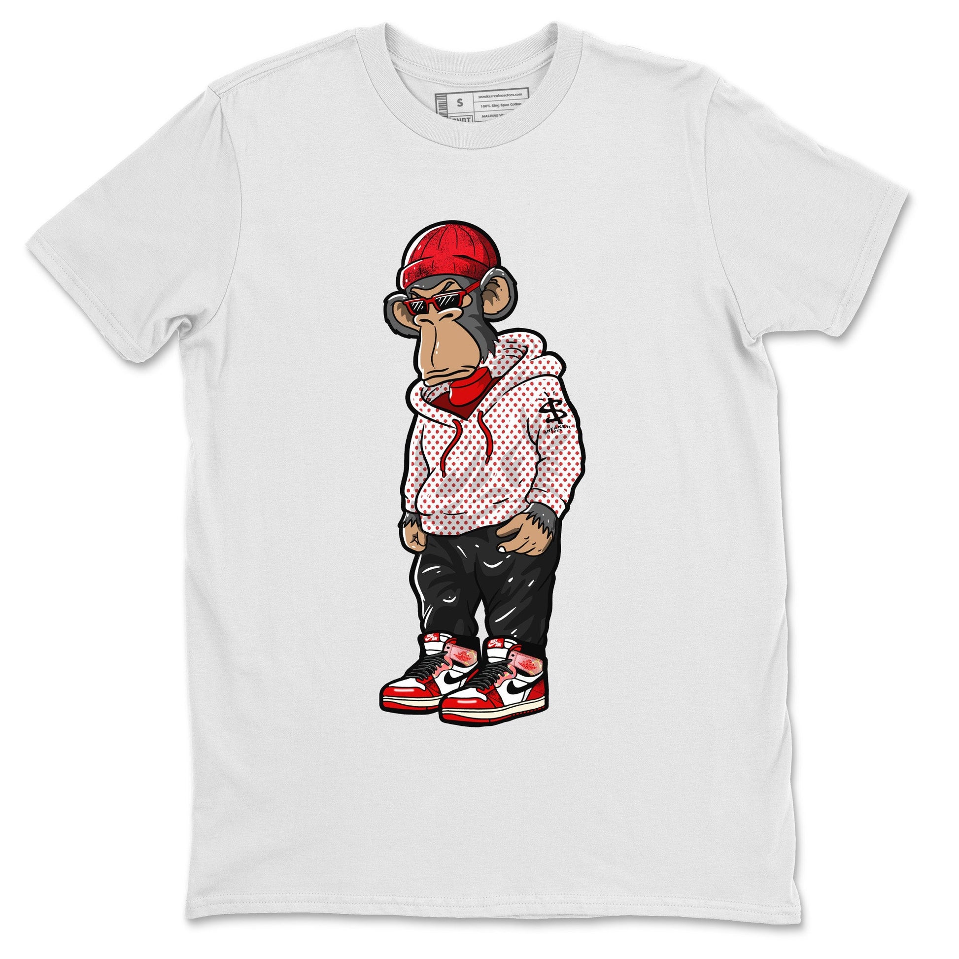 Air Jordan 1 Spider Man Sneaker Match Tees Sneakerhead Monkey Sneaker Release Tees Air Jordan 1 High OG x Spider Man Sneaker Release Tees Unisex Shirts White 2