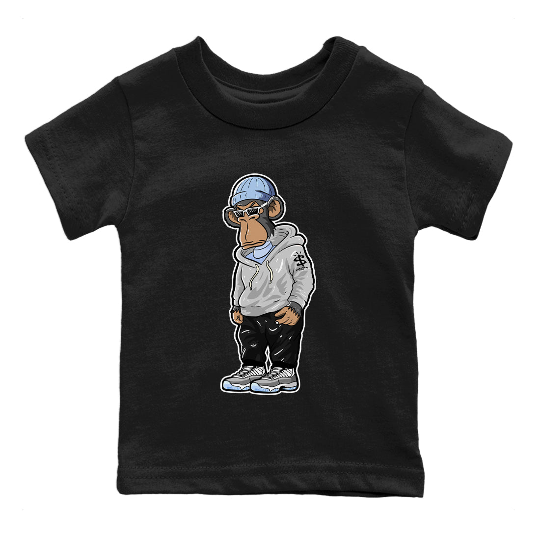 Air Jordan 11 White Cement Sneakerhead Monkey Baby and Kids Streetwear Sneaker Shirt Jordan 11 Retro White Cement Kids Streetwear Sneaker Shirt Washing and Care Tip