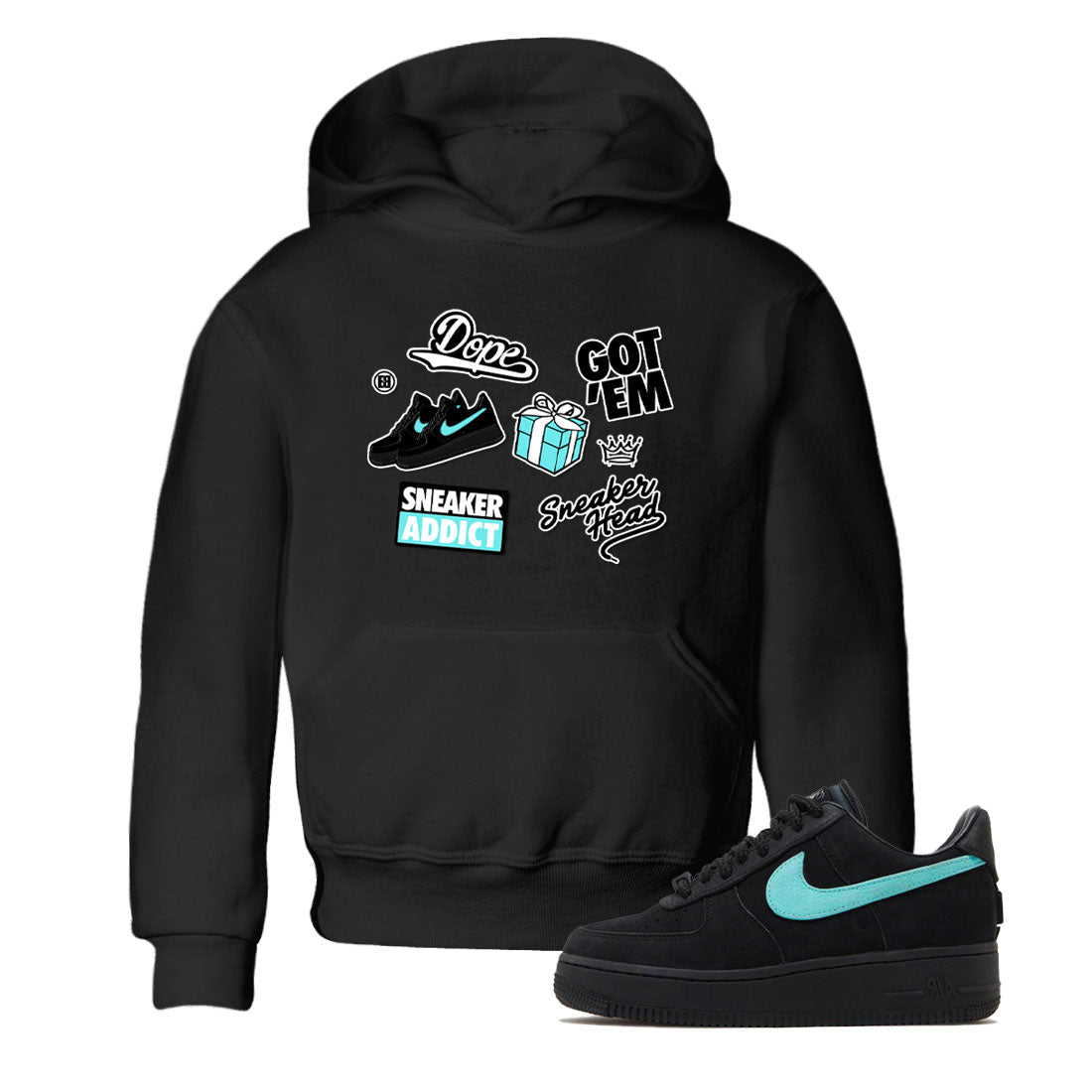 Air Force 1 x Tiffany shirt to match jordans Sneakerhead Sticker sneaker tees Air Force 1 Tiffany Drip Gear Zone baby toddler Black 1 cotton Shirt