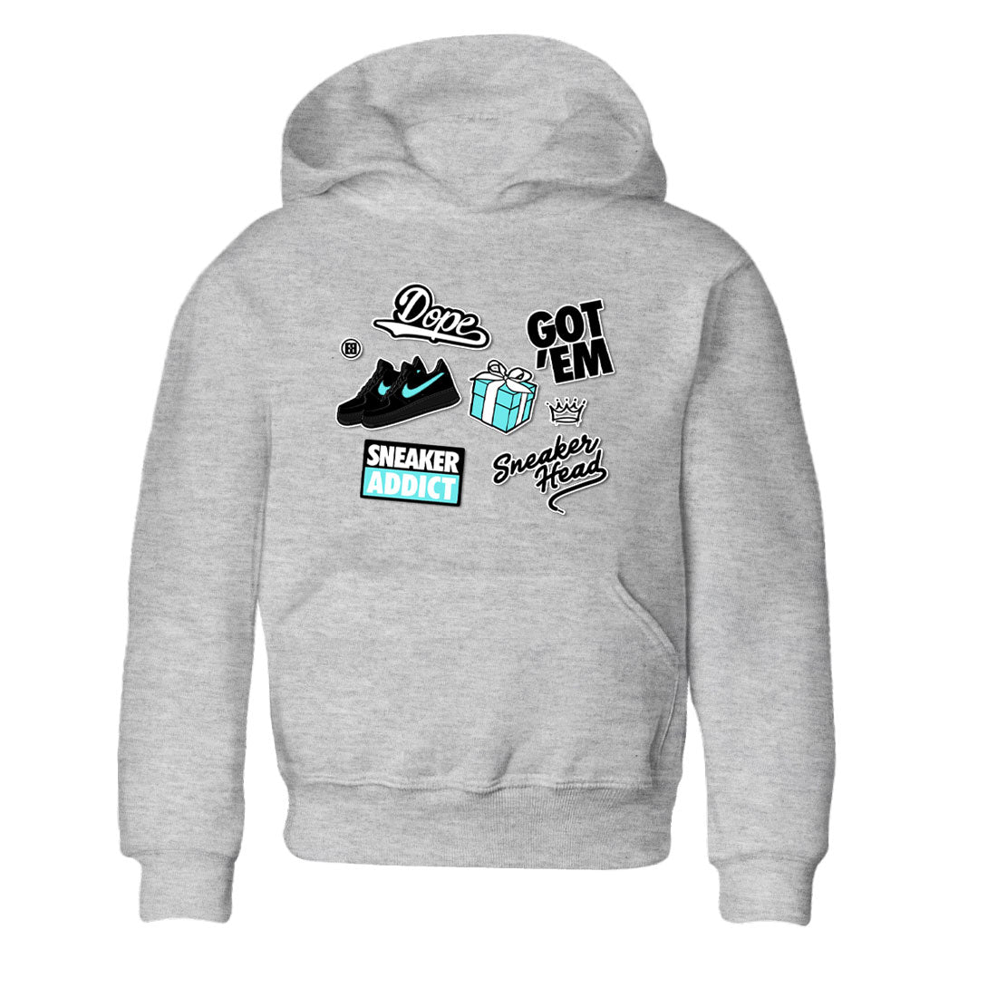 Air Force 1 x Tiffany shirt to match jordans Sneakerhead Sticker sneaker tees Air Force 1 Tiffany Drip Gear Zone baby toddler Heather Grey 2 cotton Shirt