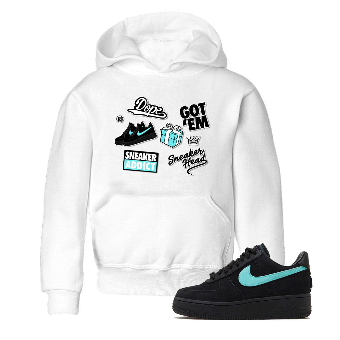 Air Force 1 x Tiffany shirt to match jordans Sneakerhead Sticker sneaker tees Air Force 1 Tiffany Drip Gear Zone baby toddler White 1 cotton Shirt