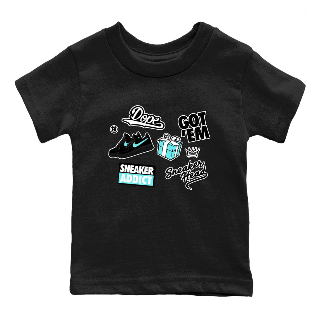 Air Force 1 x Tiffany shirt to match jordans Sneakerhead Sticker sneaker tees Air Force 1 Tiffany Drip Gear Zone baby toddler Black 2 cotton Shirt