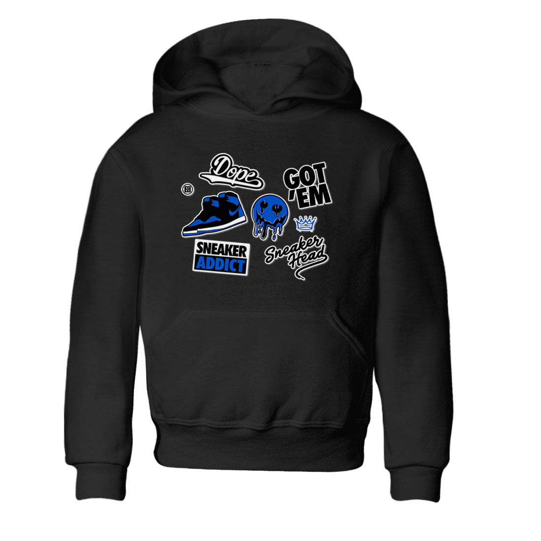 Jordan 1 Retro High OG Royal Reimagined shirt to match jordans Sneakerhead Sticker sneaker matching tees Air Jordan 1 Royal Reimagined Drip Gear Zones Baby Toddler Black 2 T-Shirt