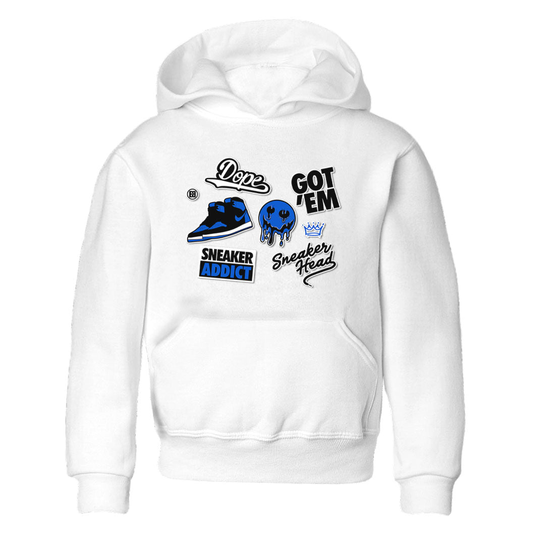 Jordan 1 Retro High OG Royal Reimagined shirt to match jordans Sneakerhead Sticker sneaker matching tees Air Jordan 1 Royal Reimagined Drip Gear Zones Baby Toddler White 2 T-Shirt