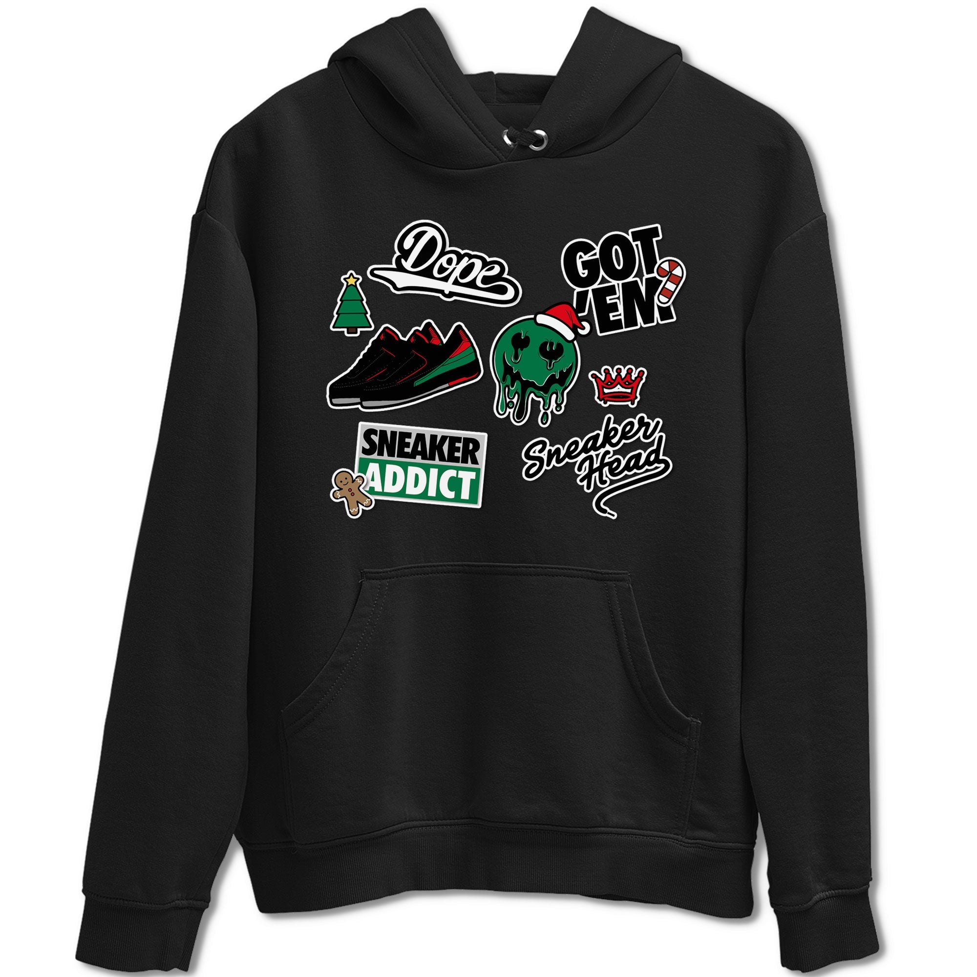 Air Jordan 2 Low Christmas shirt to match jordans Speicla Holiday Christmas Shirts Sneakerhead Sticker sneaker tees Air Jordan 2 Christmas Drip Gear Zone Sneaker Matching Shirt Unisex Black 2 T-Shirt