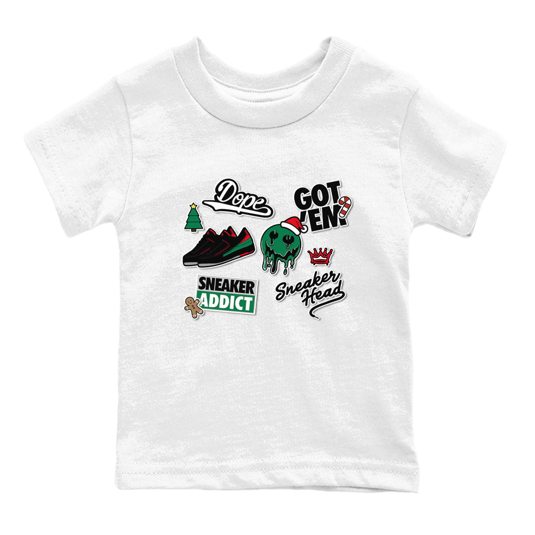 Air Jordan 2 Low Christmas shirt to match jordans Speicla Holiday Christmas Shirts Sneakerhead Sticker sneaker tees Air Jordan 2 Christmas Drip Gear Zone Sneaker Matching Shirt Baby Toddler White 2 T-Shirt