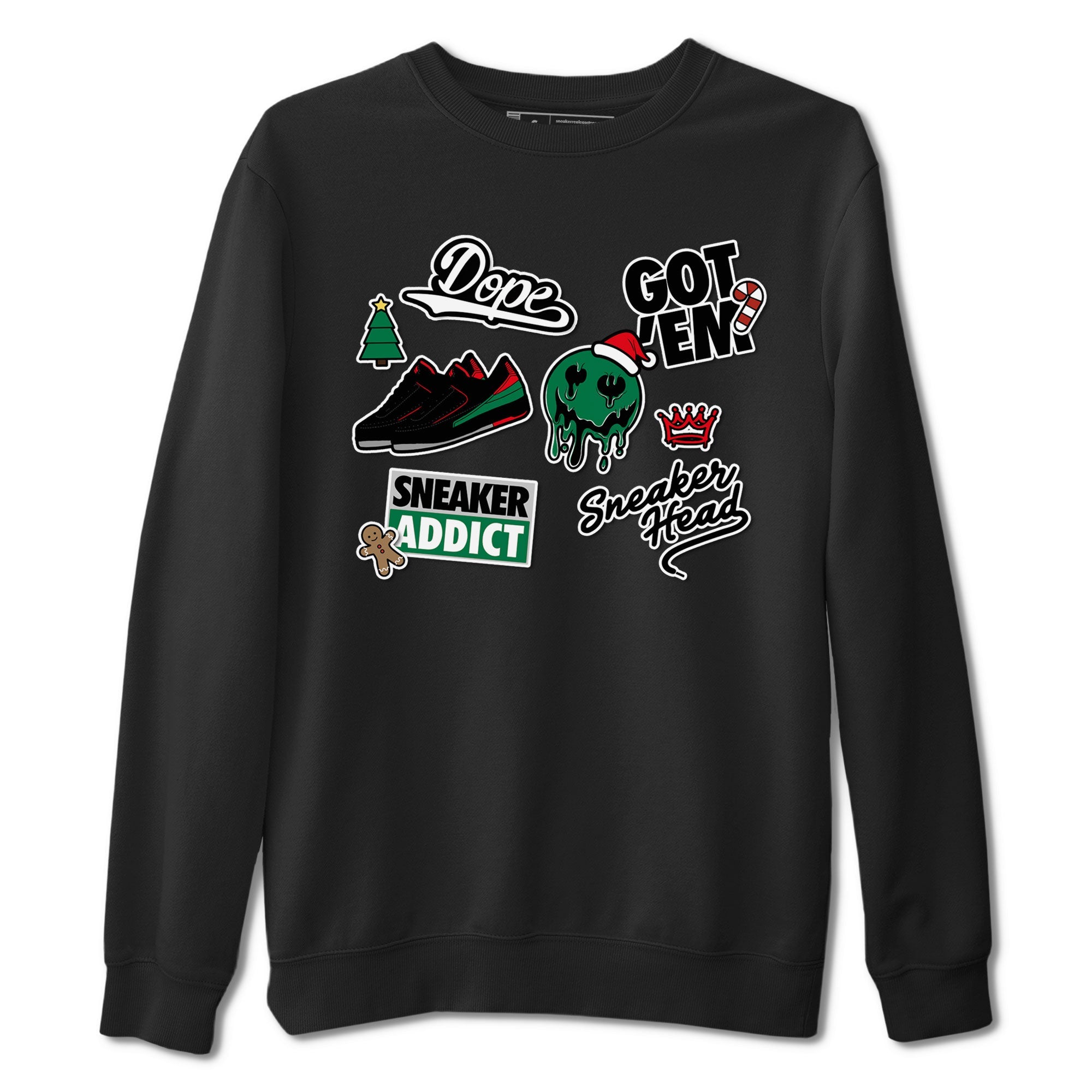 Air Jordan 2 Low Christmas shirt to match jordans Speicla Holiday Christmas Shirts Sneakerhead Sticker sneaker tees Air Jordan 2 Christmas Drip Gear Zone Sneaker Matching Shirt Unisex Black 2 T-Shirt