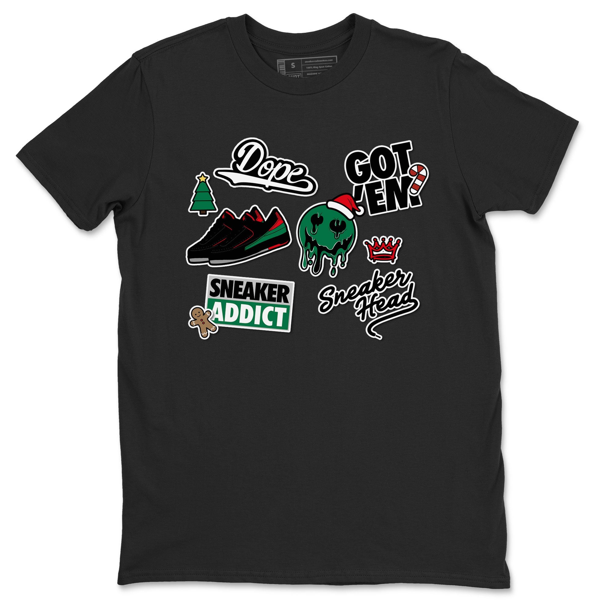 Air Jordan 2 Low Christmas shirt to match jordans Speicla Holiday Christmas Shirts Sneakerhead Sticker sneaker tees Air Jordan 2 Christmas Drip Gear Zone Sneaker Matching Shirt Unisex Black 2 T-Shirt