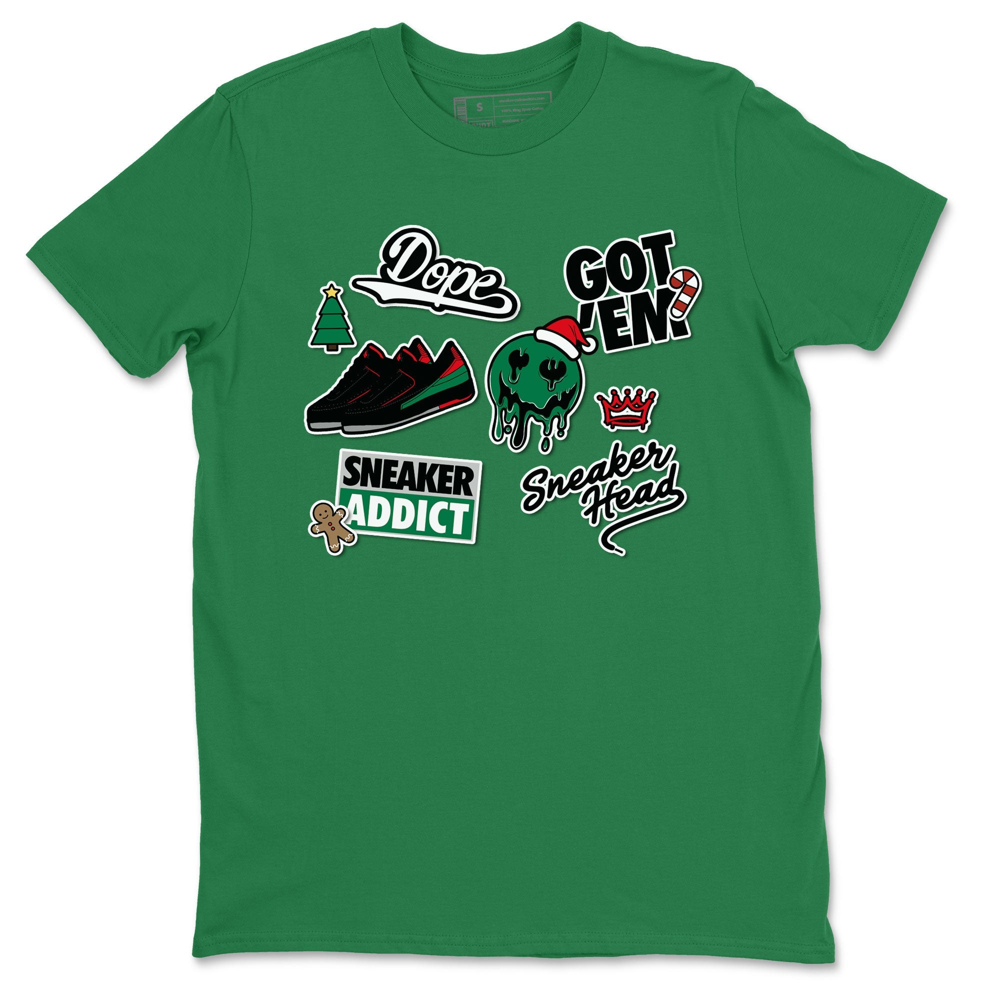 Air Jordan 2 Low Christmas shirt to match jordans Speicla Holiday Christmas Shirts Sneakerhead Sticker sneaker tees Air Jordan 2 Christmas Drip Gear Zone Sneaker Matching Shirt Unisex Kelly Green 2 T-Shirt