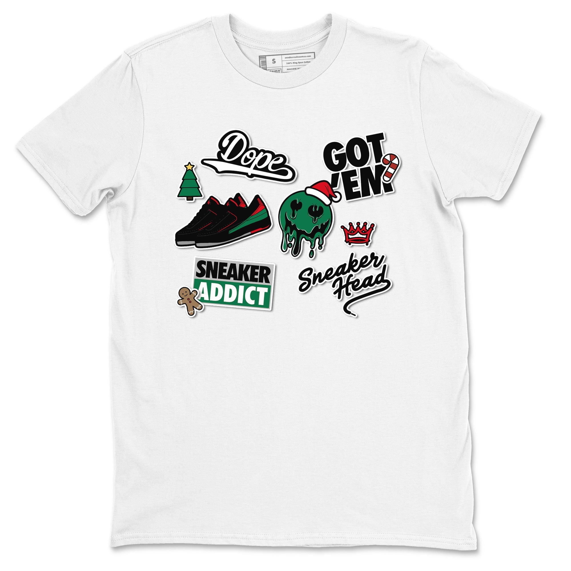 Air Jordan 2 Low Christmas shirt to match jordans Speicla Holiday Christmas Shirts Sneakerhead Sticker sneaker tees Air Jordan 2 Christmas Drip Gear Zone Sneaker Matching Shirt Unisex White 2 T-Shirt