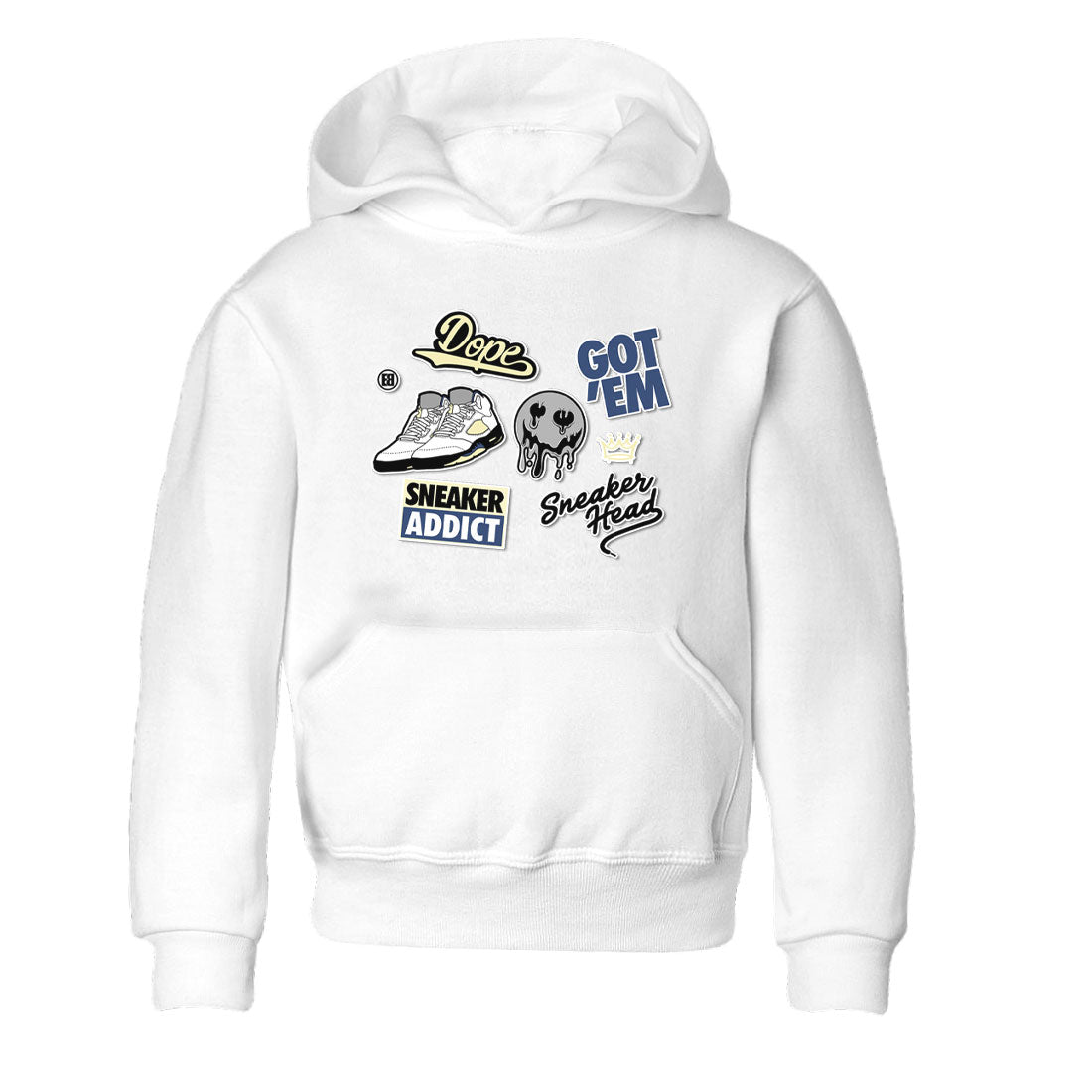 5s A Ma Maniere x Photon Dust shirt to match jordans Sneakerhead Sticker sneaker matching tees Air Jordan 5 x A Ma Maniere "Dawn" Drip Gear Zone Baby Toddler White 2 T-Shirt