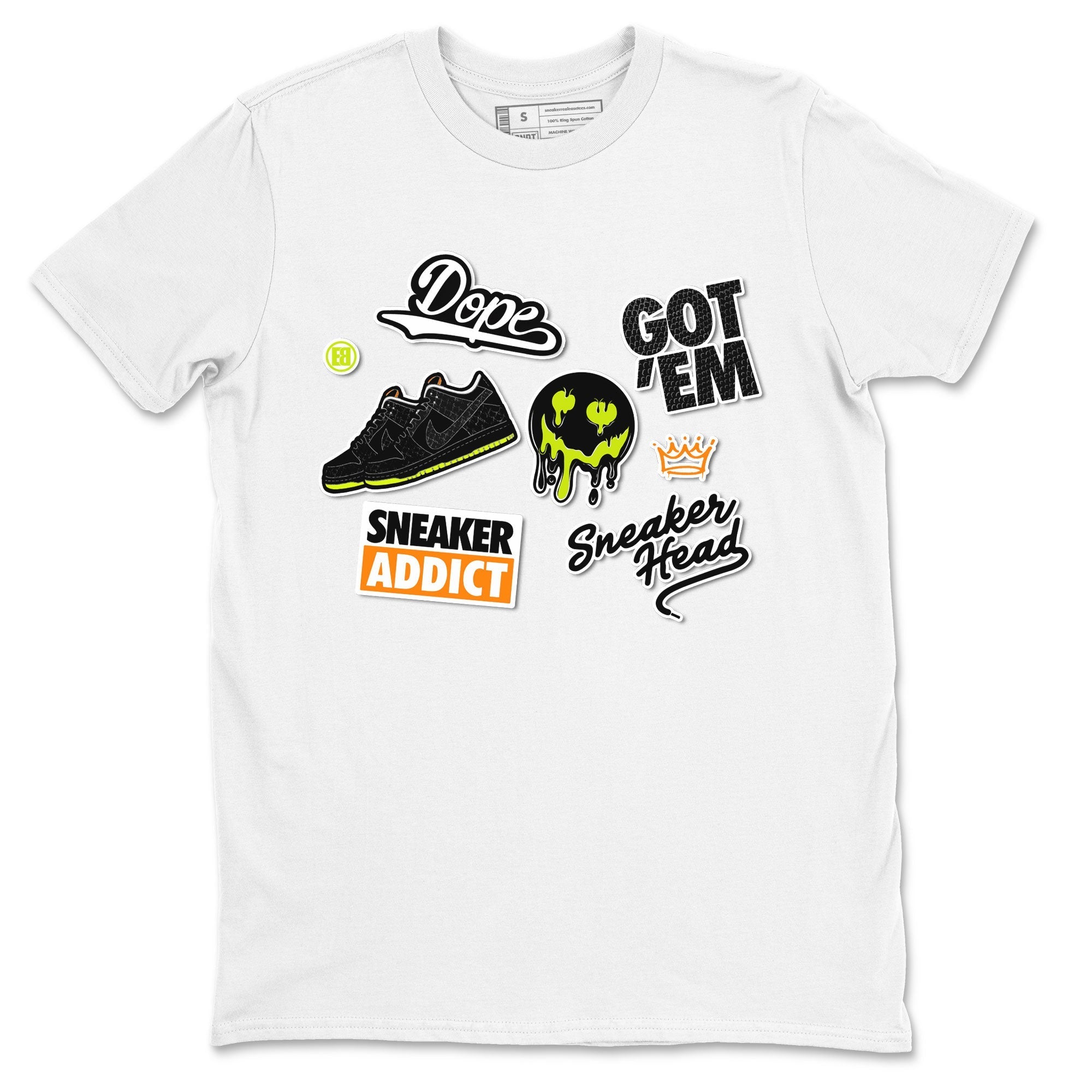 Dunk Halloween shirt to match jordans Sneakerhead Sticker sneaker tees Special Halloween Costume Dunk Mid Halloween Drip Gear Zone Unisex Crew Neck Tee White 2 T-Shirt