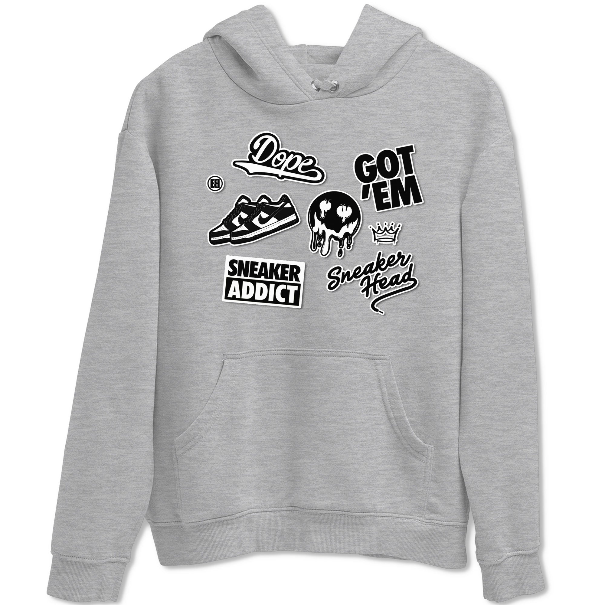 Dunk Low Panda shirt to match jordans Sneakerhead Sticker sneaker tees Dunk Panda Drip Gear Zone unisex cotton Heather Grey 2 crew neck shirt