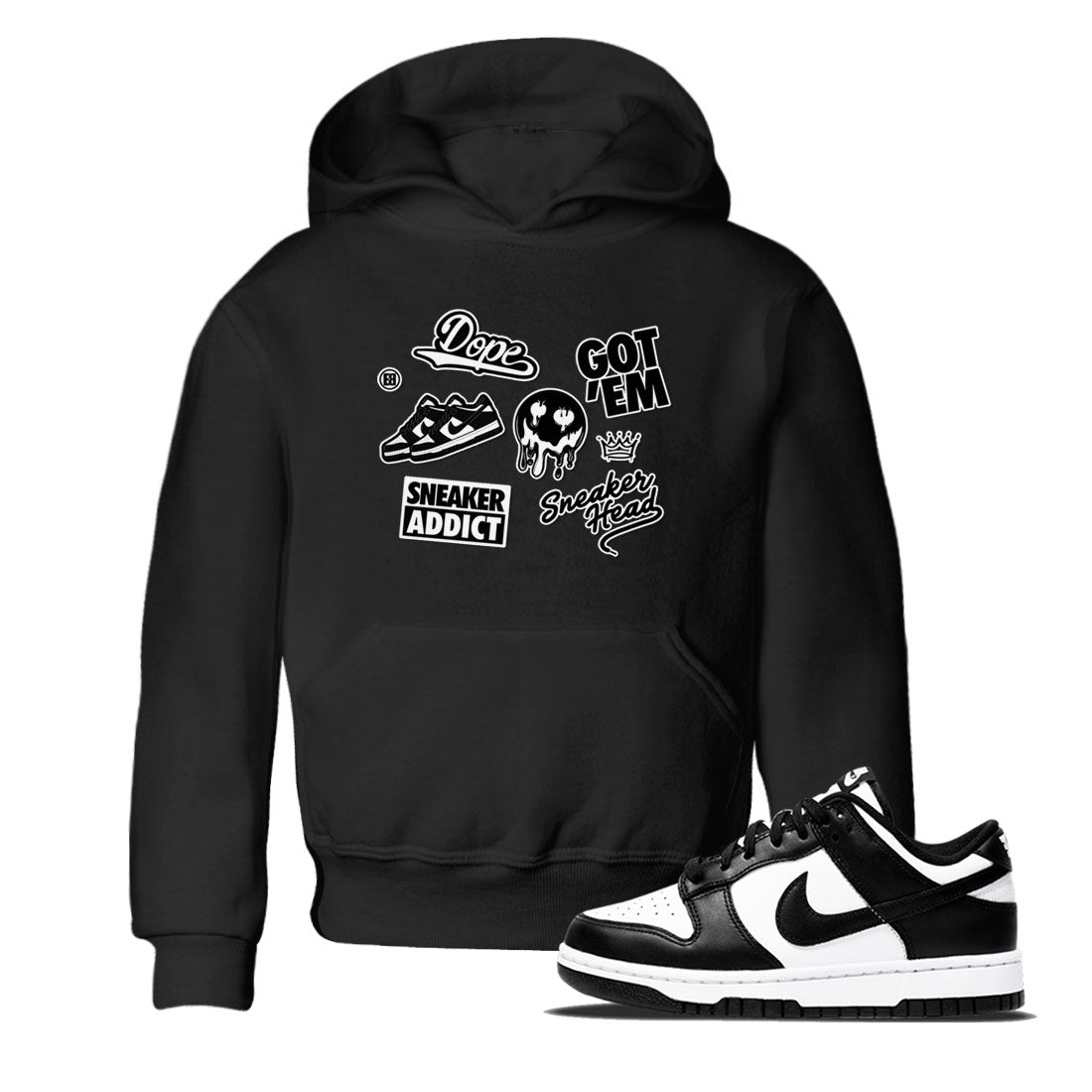 Dunk Low Panda shirt to match jordans Sneakerhead Sticker sneaker tees Dunk Panda Drip Gear Zone baby toddler Black 1 cotton Shirt