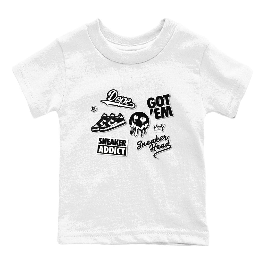 Dunk Low Panda shirt to match jordans Sneakerhead Sticker sneaker tees Dunk Panda Drip Gear Zone baby toddler White 2 cotton Shirt