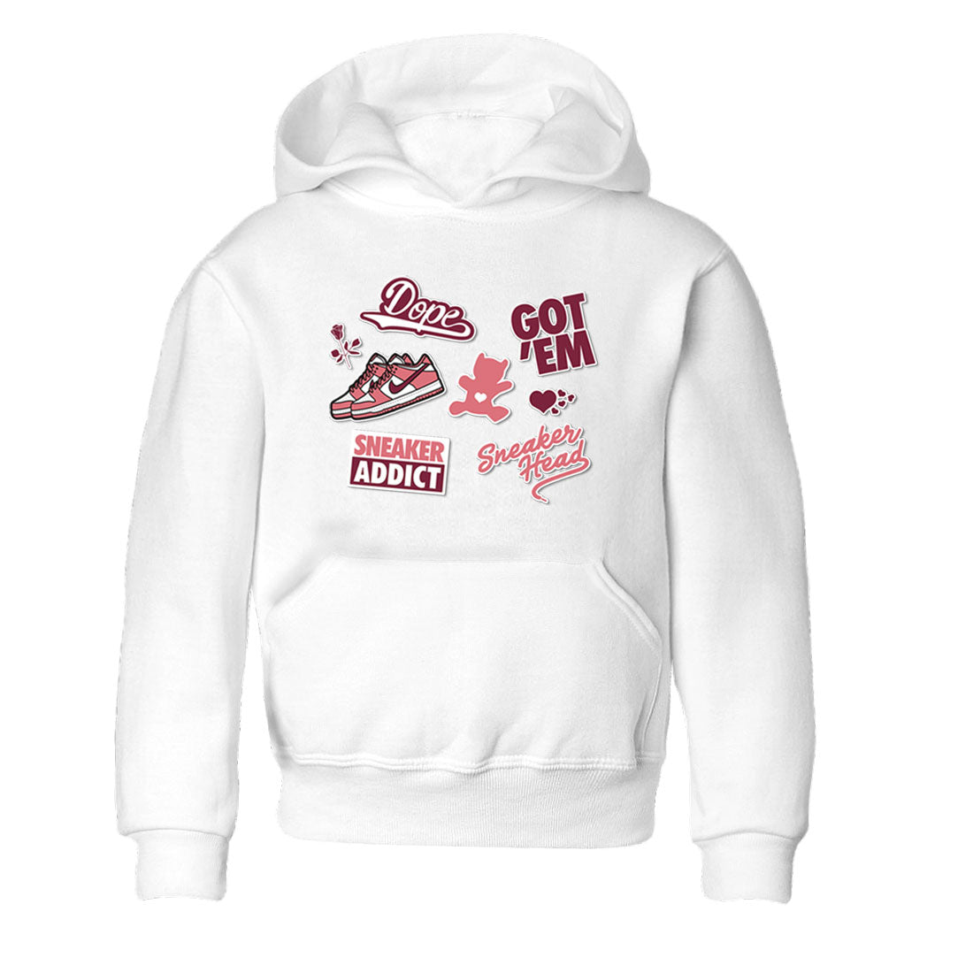 Dunk Low Valentines Day shirt to match jordans Sneakerhead Sticker sneaker tees Dunk Valentine's Day Drip Gear Zone Sneaker Matching Cotton Shirt baby toddler White 2 cotton Shirt