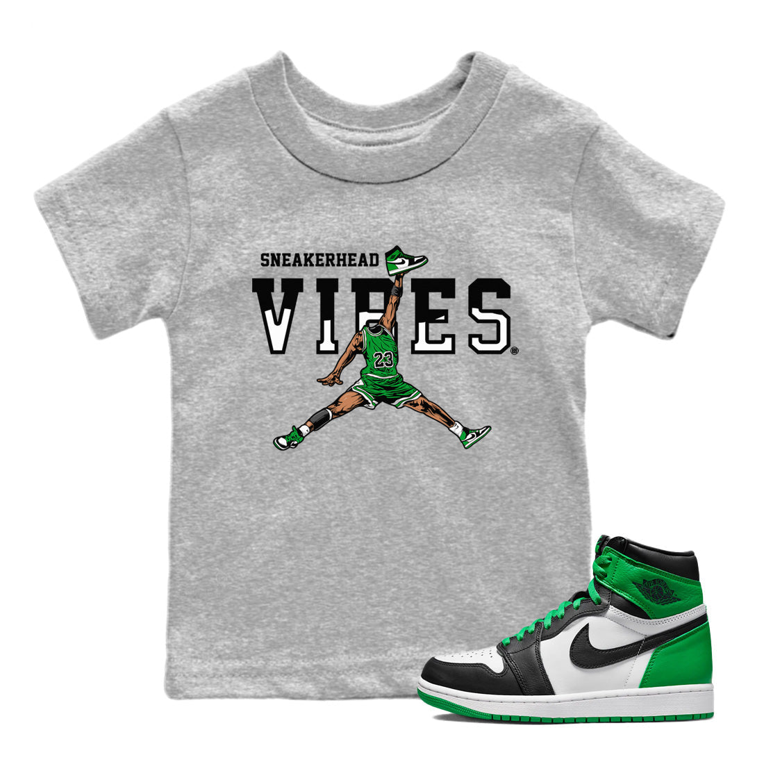 Air Jordan 1 Celtics Sneakerhead Vibes Baby and Kids Streetwear Sneaker Shirt Air Jordan 1 Retro Celtics Kids Streetwear Sneaker Shirt Size Chart