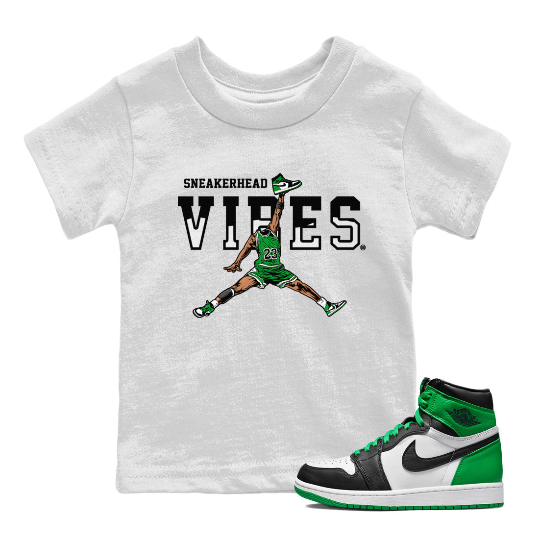Air Jordan 1 Celtics Sneaker Match Tees Sneakerhead Vibes Streetwear Sneaker Shirt Air Jordan 1 Retro Celtics Sneaker Release Tees Kids Shirts White 1