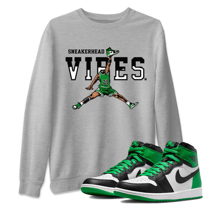 Air Jordan 1 Celtics Sneaker Match Tees Sneakerhead Vibes Streetwear Sneaker Shirt Air Jordan 1 Retro Celtics Sneaker Release Tees Unisex Shirts Heather Grey 1