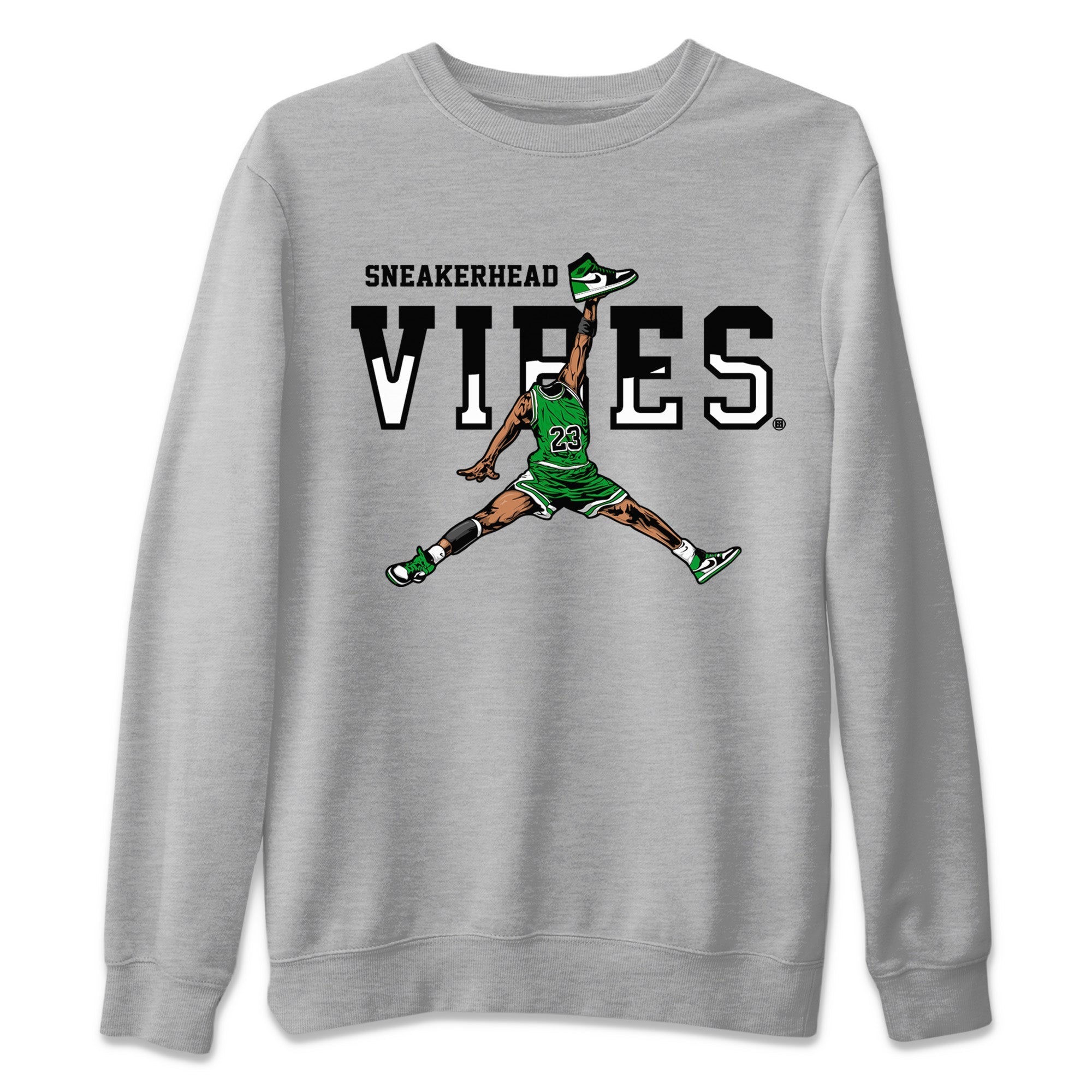 Air Jordan 1 Celtics Sneaker Match Tees Sneakerhead Vibes Streetwear Sneaker Shirt Air Jordan 1 Retro Celtics Sneaker Release Tees Unisex Shirts Heather Grey 2