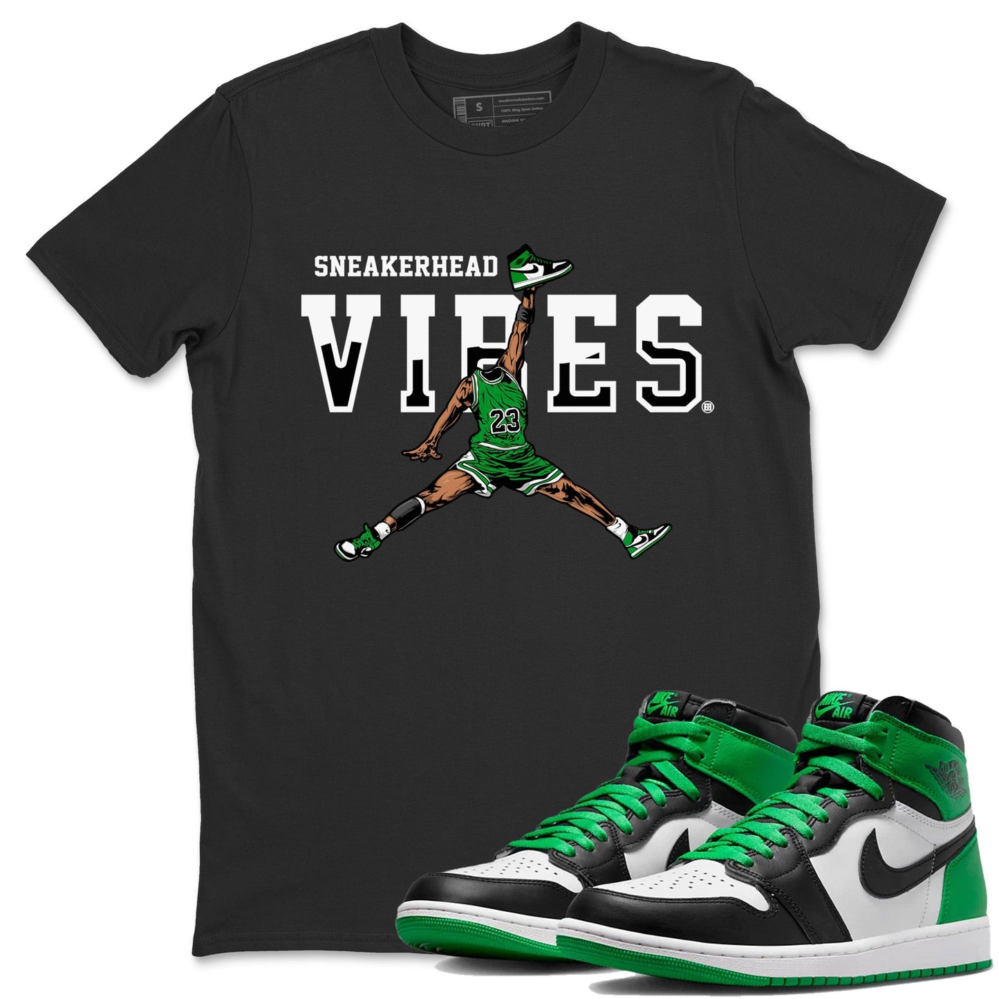 Air Jordan 1 Celtics Sneaker Match Tees Sneakerhead Vibes Streetwear Sneaker Shirt Air Jordan 1 Retro Celtics Sneaker Release Tees Unisex Shirts Black 1