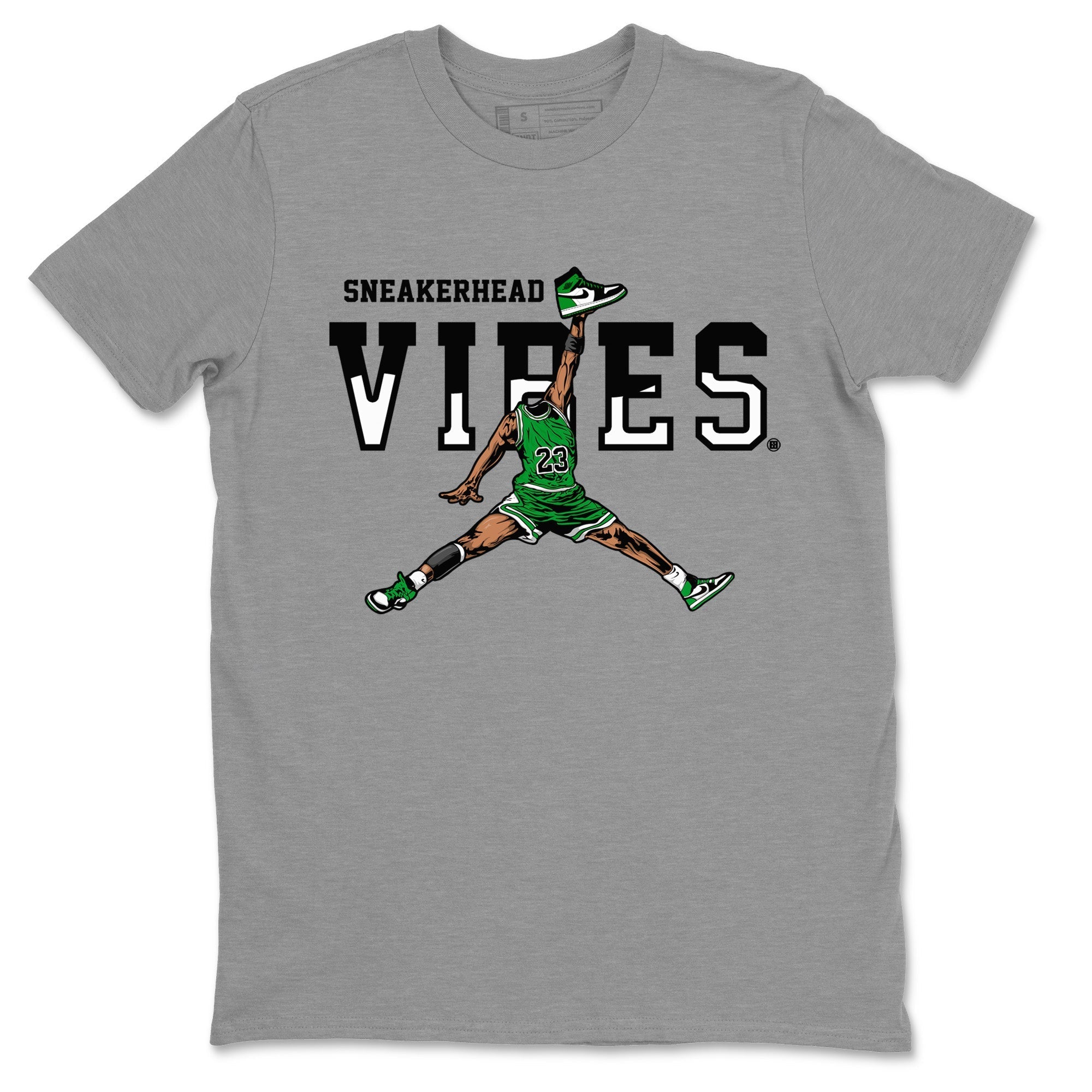 Air Jordan 1 Celtics Sneaker Match Tees Sneakerhead Vibes Streetwear Sneaker Shirt Air Jordan 1 Retro Celtics Sneaker Release Tees Unisex Shirts Heather Grey 2
