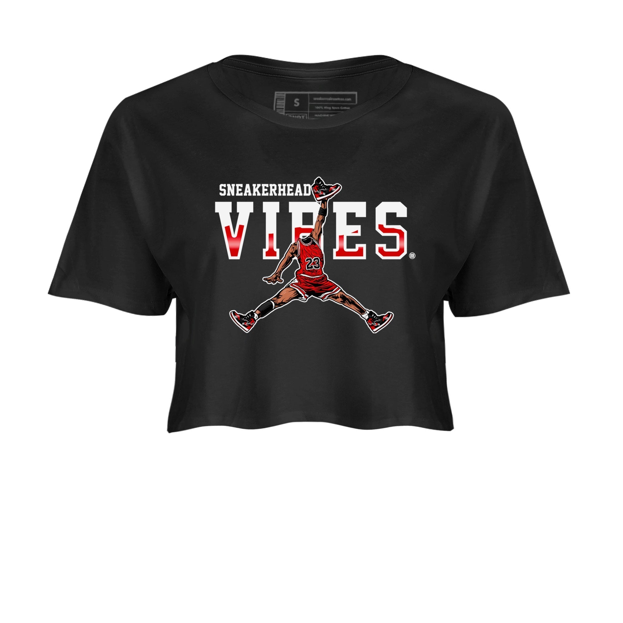 Air Jordan 1 Satin Bred shirt to match jordans Sneakerhead Vibes Streetwear Sneaker Shirt Air Jordan 1 Retro Satin Bred Drip Gear Zone Sneaker Matching Clothing Black 2 Crop T-Shirt