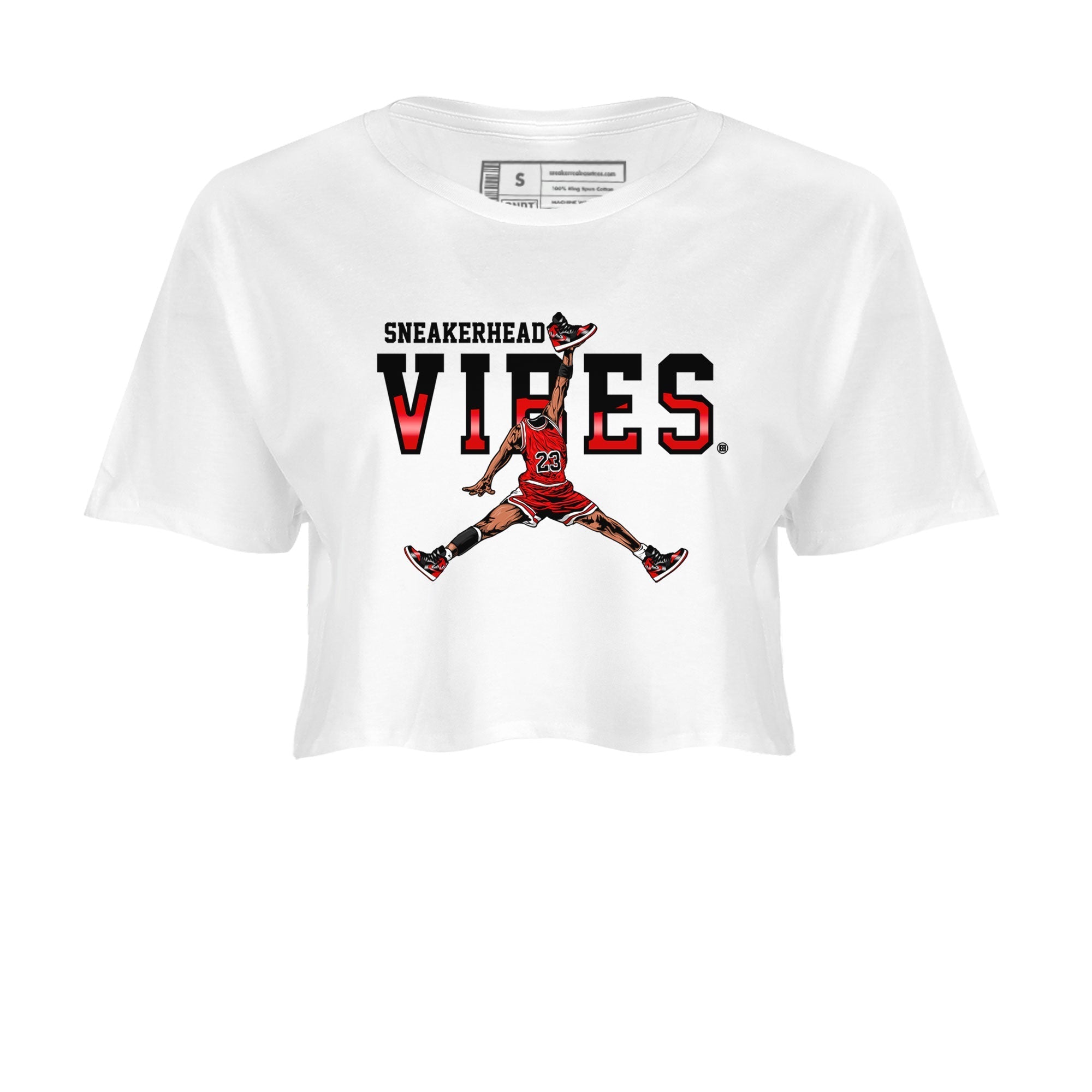 Air Jordan 1 Satin Bred shirt to match jordans Sneakerhead Vibes Streetwear Sneaker Shirt Air Jordan 1 Retro Satin Bred Drip Gear Zone Sneaker Matching Clothing White 2 Crop T-Shirt