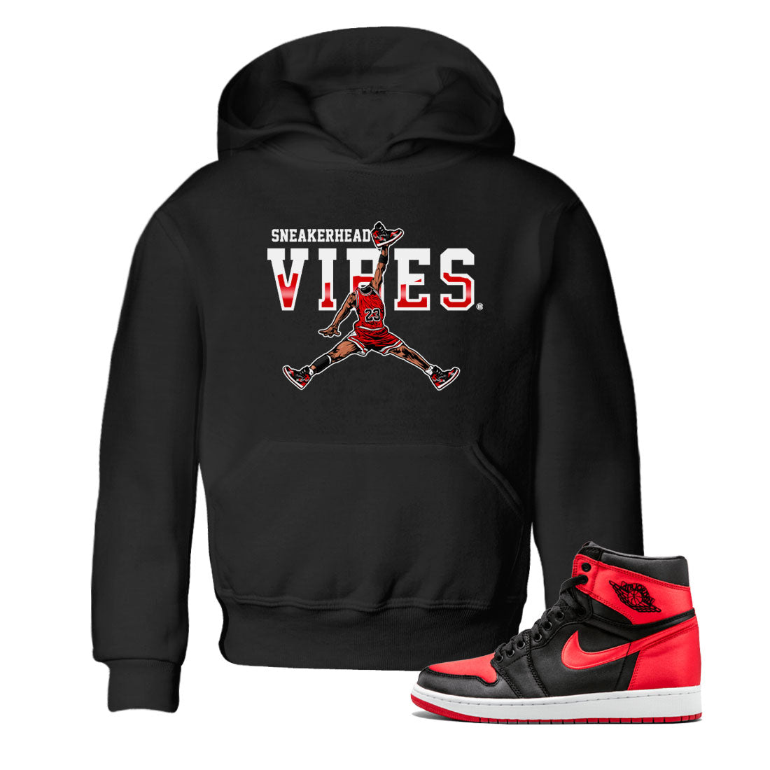 Air Jordan 1 Satin Bred shirt to match jordans Sneakerhead Vibes Streetwear Sneaker Shirt Air Jordan 1 Retro Satin Bred Drip Gear Zone Sneaker Matching Clothing Baby Toddler Black 1 T-Shirt