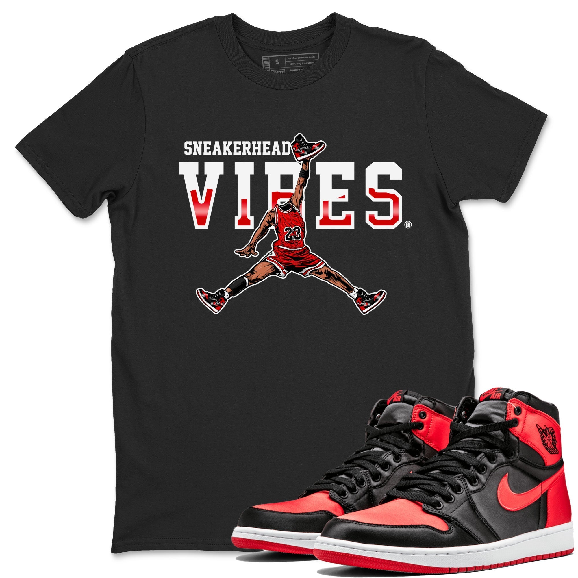 Air Jordan 1 Satin Bred shirt to match jordans Sneakerhead Vibes Streetwear Sneaker Shirt Air Jordan 1 Retro Satin Bred Drip Gear Zone Sneaker Matching Clothing Unisex Black 1 T-Shirt