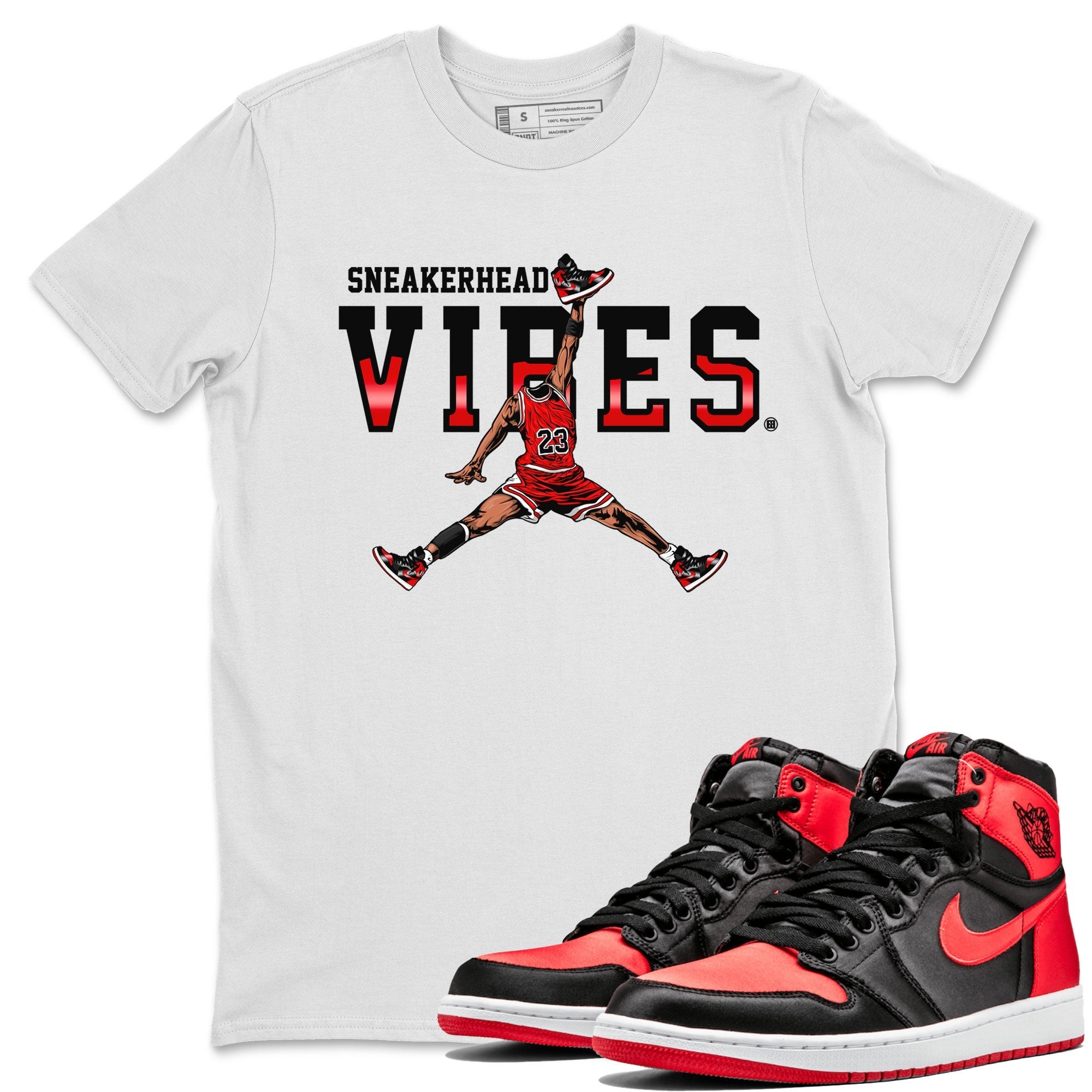 Air Jordan 1 Satin Bred shirt to match jordans Sneakerhead Vibes Streetwear Sneaker Shirt Air Jordan 1 Retro Satin Bred Drip Gear Zone Sneaker Matching Clothing Unisex White 1 T-Shirt