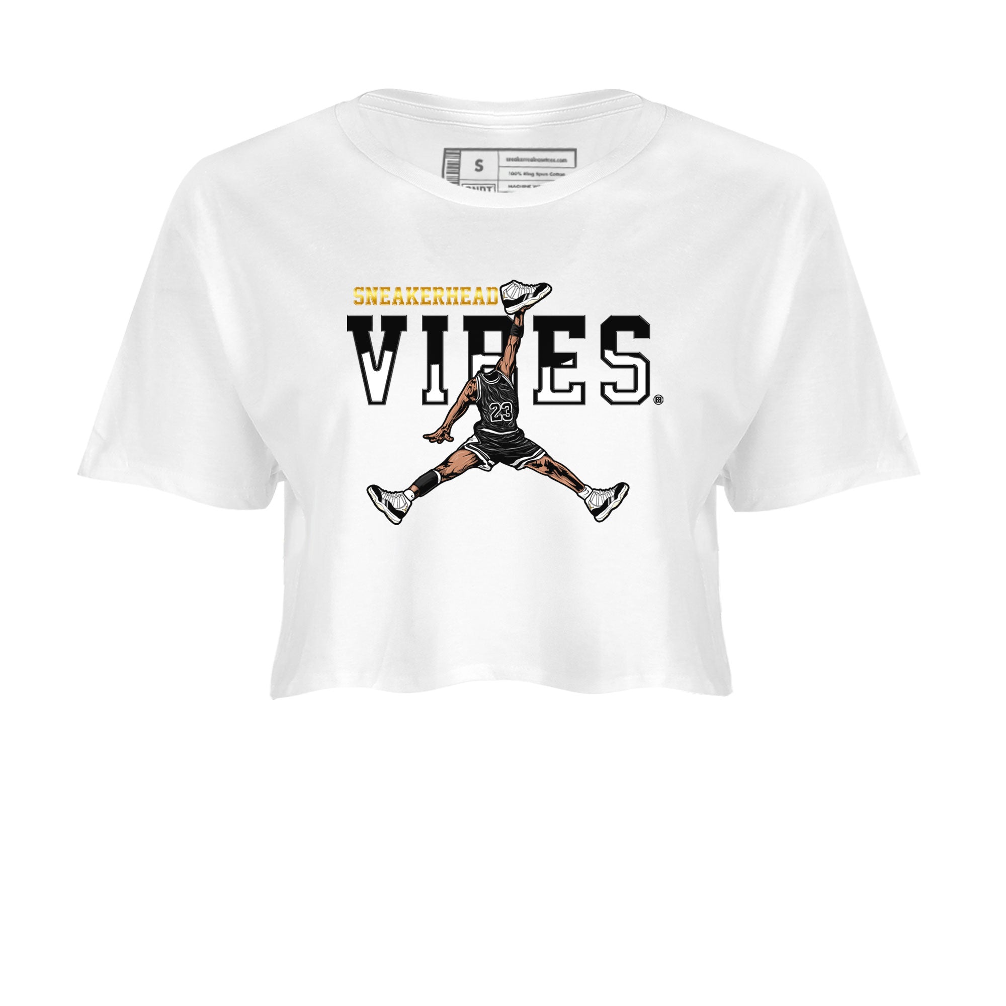 AJ11 Gratitude sneaker shirt to match jordans Sneakerhead Vibes sneaker tees Air Jordan 11 Gratitude Drip Gear Zone White 2 Crop T-Shirt