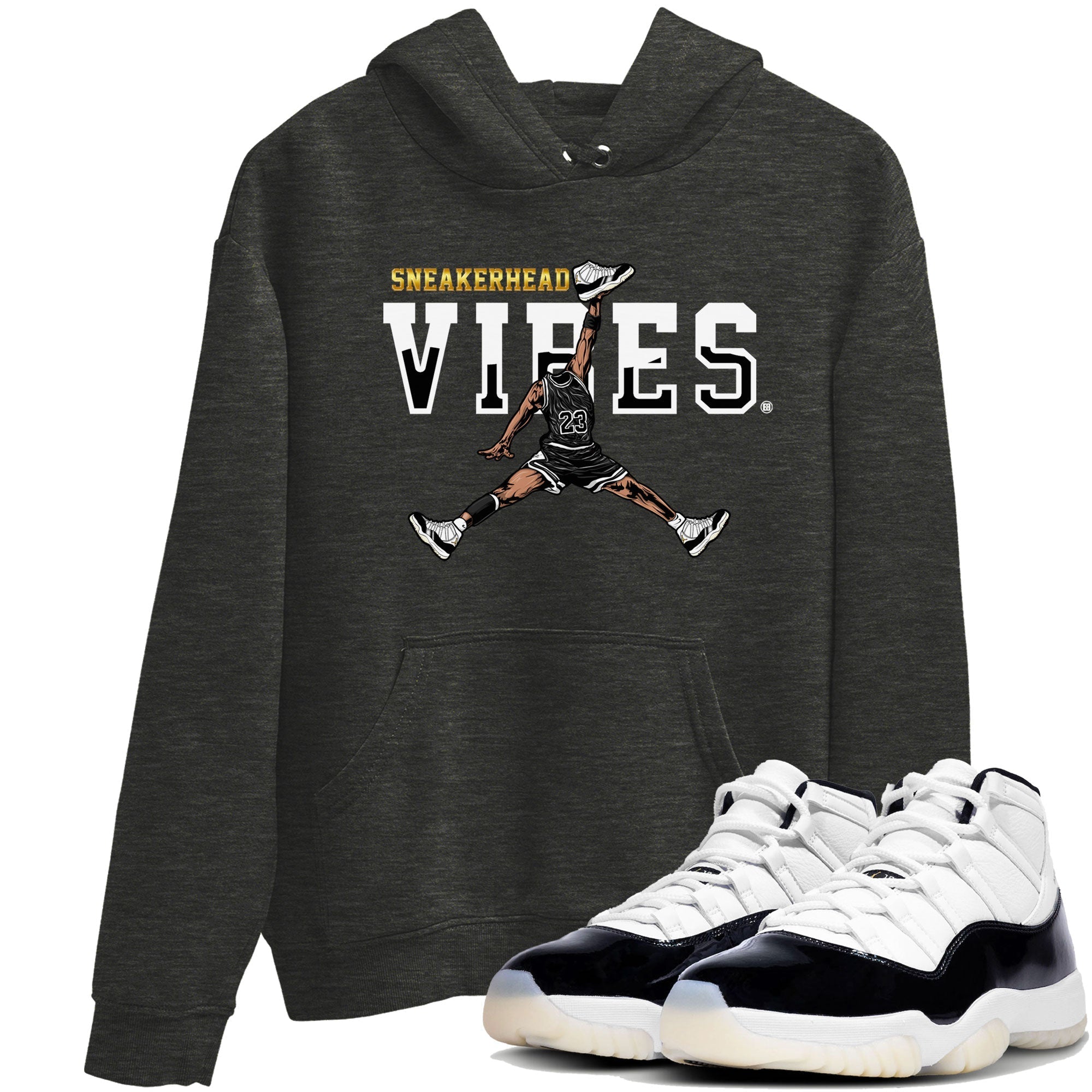 AJ11 Gratitude sneaker shirt to match jordans Sneakerhead Vibes sneaker tees Air Jordan 11 Gratitude Drip Gear Zone Crew Neck unisex crew neck cotton Sneaker T-Shirt Charcoal Heather 1 T-Shirt