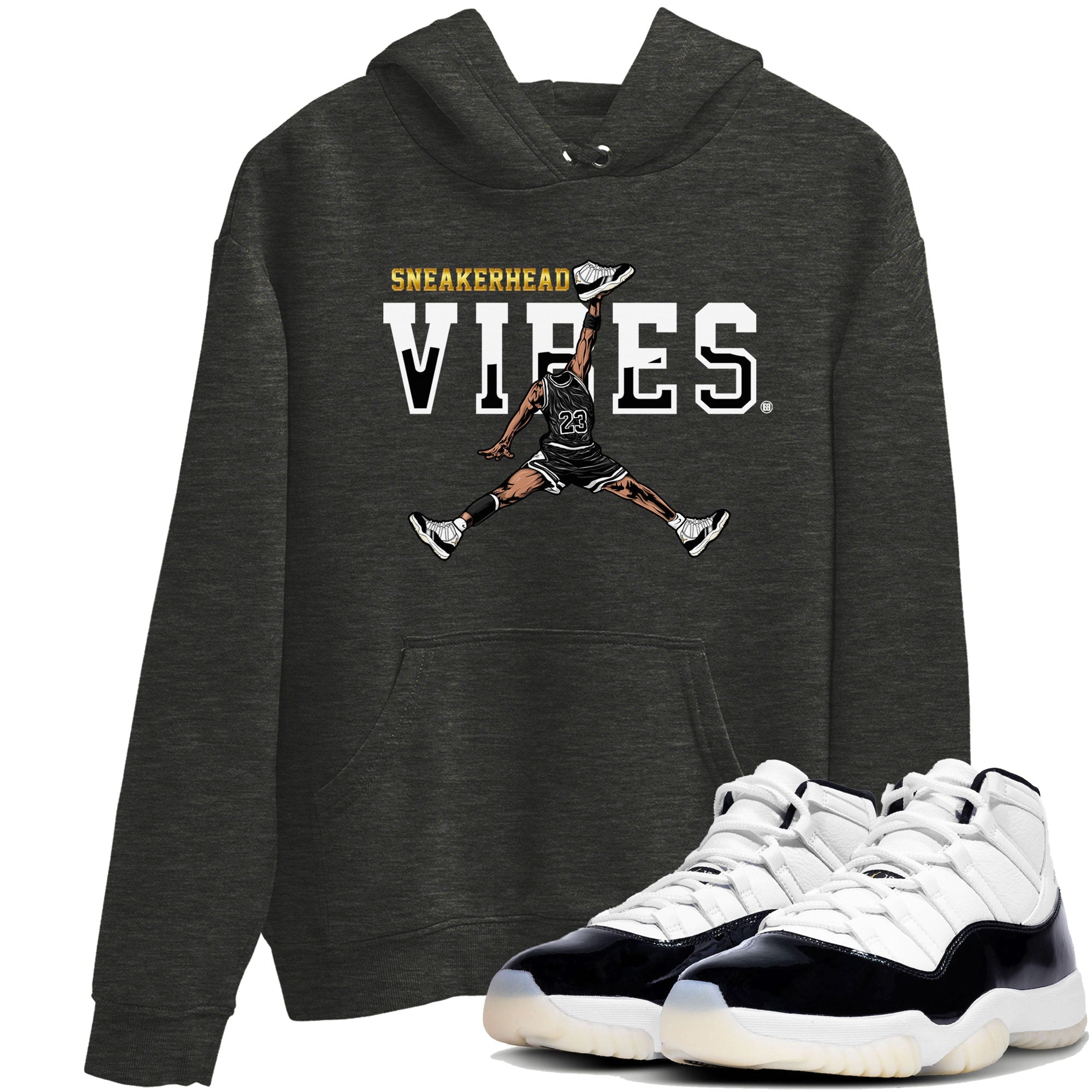 AJ11 Gratitude sneaker shirt to match jordans Sneakerhead Vibes sneaker tees Air Jordan 11 Gratitude Drip Gear Zone Crew Neck Unisex Cotton Sneaker T-Shirt Charcoal Heather 1 T-Shirt