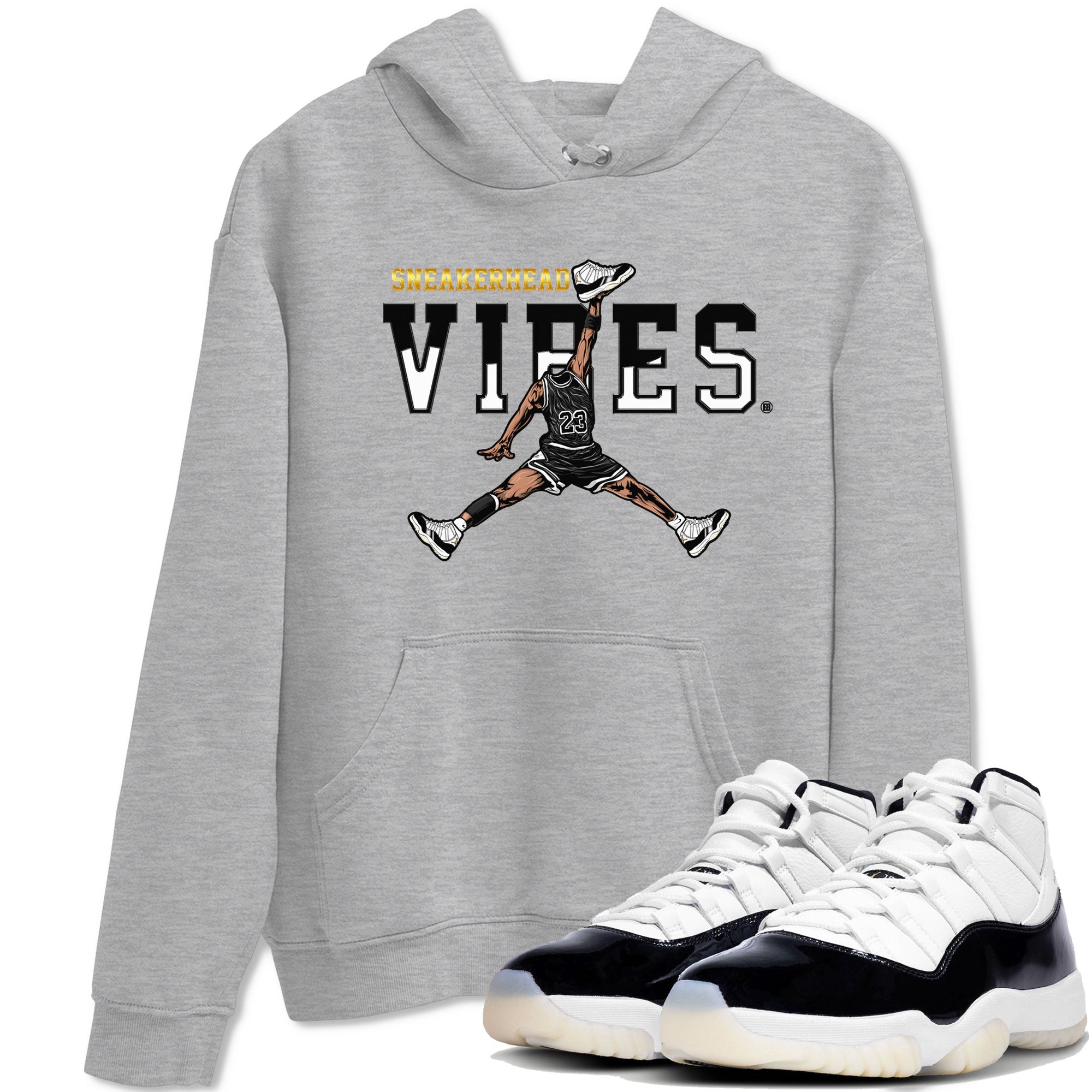 AJ11 Gratitude sneaker shirt to match jordans Sneakerhead Vibes sneaker tees Air Jordan 11 Gratitude Drip Gear Zone Crew Neck Unisex Cotton Sneaker T-Shirt Heather Grey 1 T-Shirt