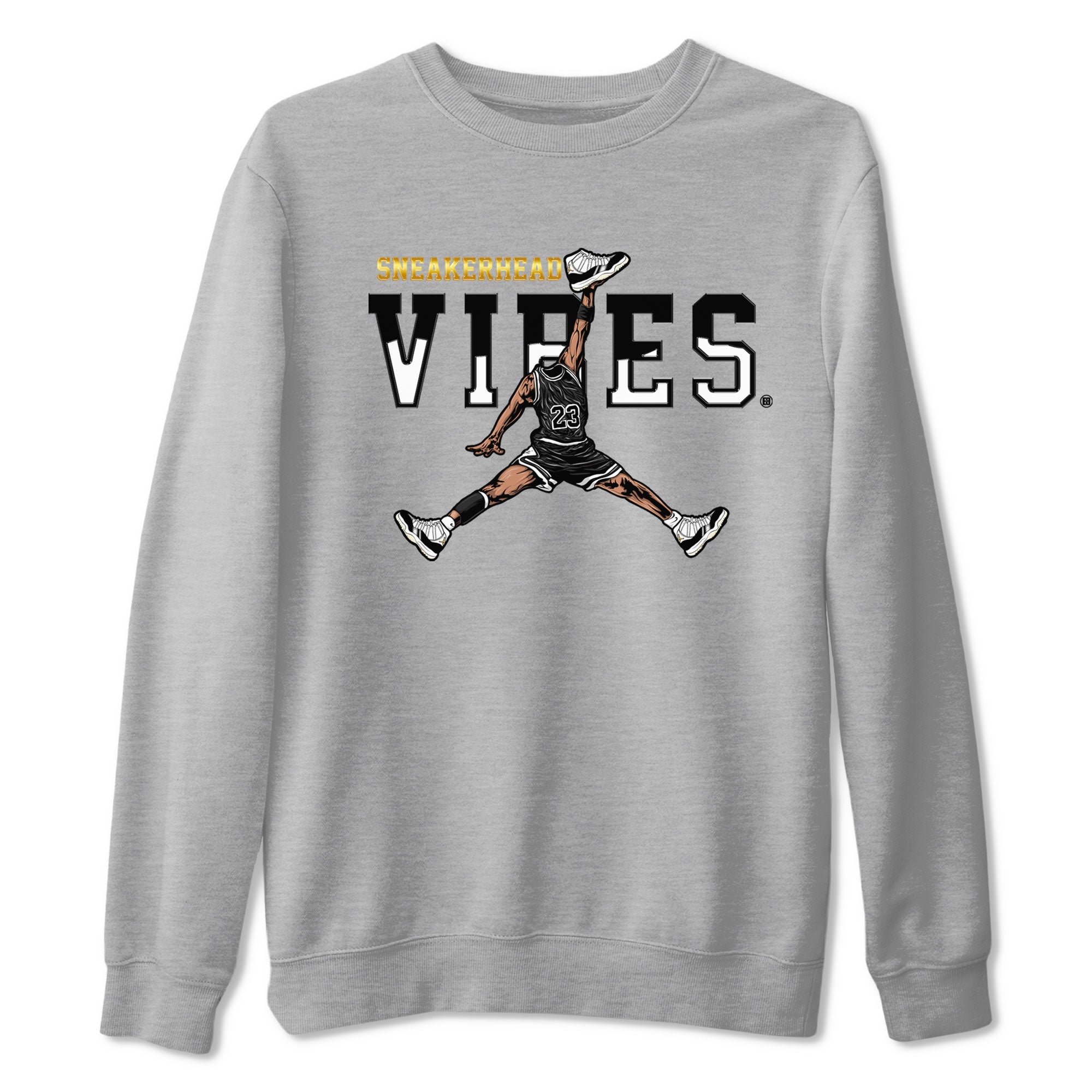 AJ11 Gratitude sneaker shirt to match jordans Sneakerhead Vibes sneaker tees Air Jordan 11 Gratitude Drip Gear Zone Crew Neck Unisex Cotton Sneaker T-Shirt Heather Grey 2 T-Shirt